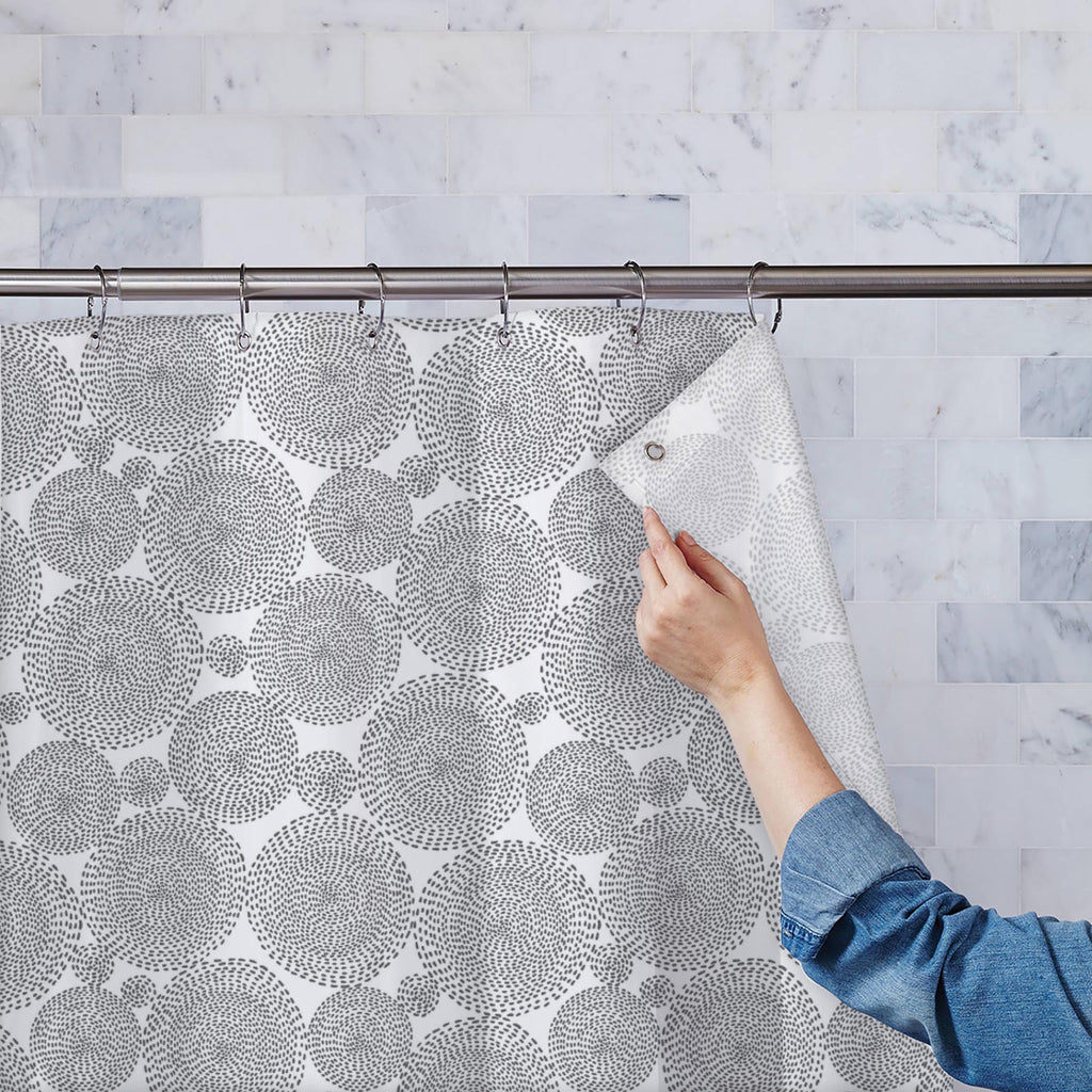 Circle Shapes Washable Waterproof Shower Curtain-Shower Curtains-CUR_SH-IC 5007470 IC 5007470, Abstract Expressionism, Abstracts, Art and Paintings, Black and White, Circle, Fresco, Geometric, Geometric Abstraction, Illustrations, Modern Art, Patterns, Retro, Semi Abstract, Signs, Signs and Symbols, White, shapes, washable, waterproof, shower, curtain, abstract, art, artwork, backdrop, background, continuity, curl, decor, decoration, design, element, frame, illustration, image, line, linear, modern, old, or
