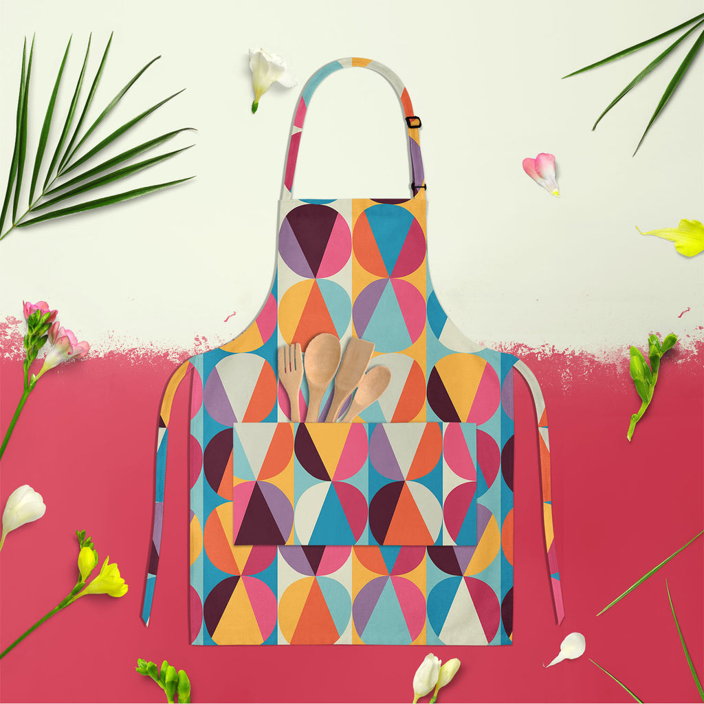 Geometric Ornament D1 Apron | Adjustable, Free Size & Waist Tiebacks-Aprons Neck to Knee-APR_NK_KN-IC 5007471 IC 5007471, Abstract Expressionism, Abstracts, Ancient, Art and Paintings, Black and White, Circle, Decorative, Digital, Digital Art, Fashion, Geometric, Geometric Abstraction, Graphic, Historical, Illustrations, Medieval, Modern Art, Paintings, Parents, Patterns, Retro, Semi Abstract, Signs, Signs and Symbols, Vintage, White, ornament, d1, apron, adjustable, free, size, waist, tiebacks, abstract, a