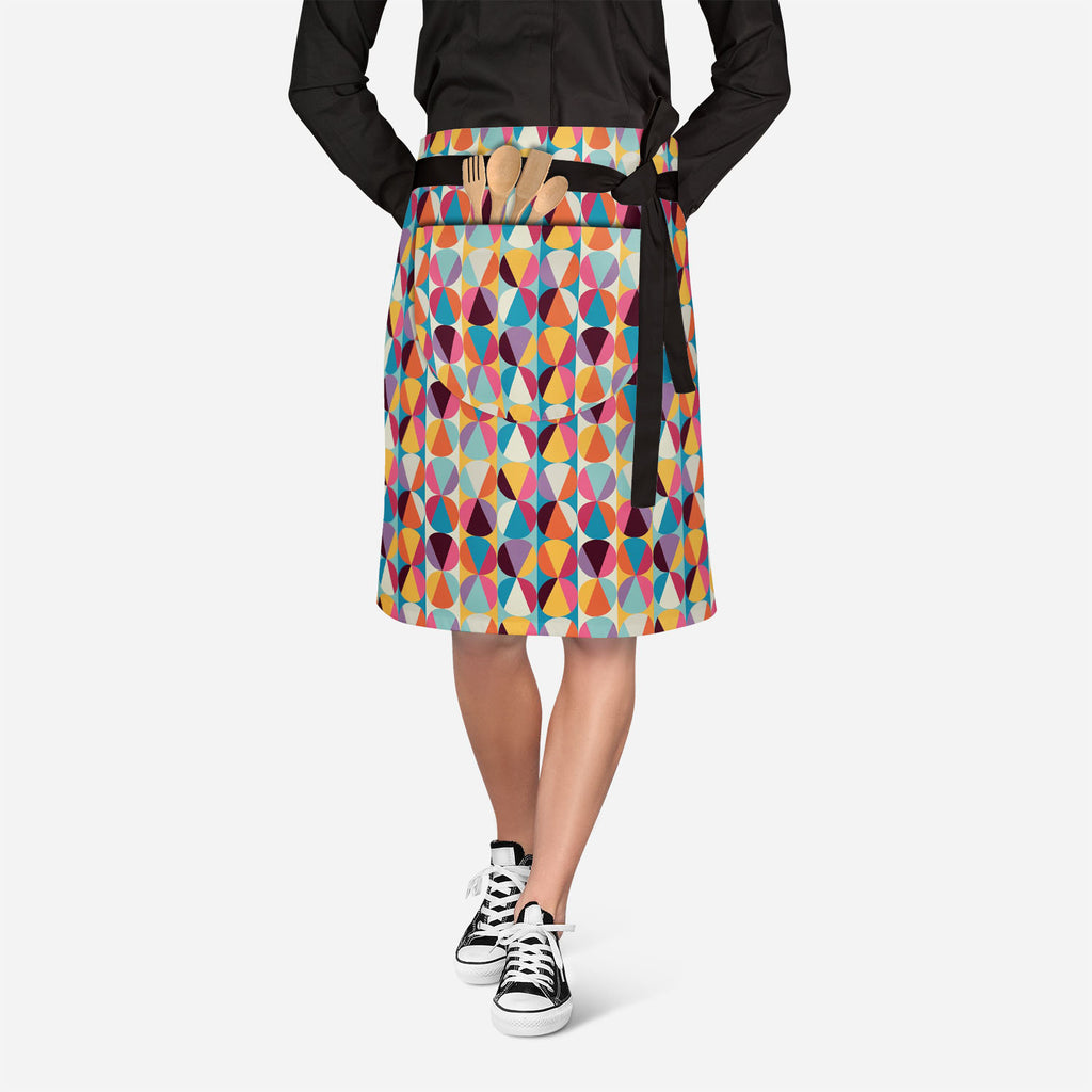 Geometric Ornament Apron | Adjustable, Free Size & Waist Tiebacks-Apron Waist to Feet-APR_WS_KN-IC 5007471 IC 5007471, Abstract Expressionism, Abstracts, Ancient, Art and Paintings, Black and White, Circle, Decorative, Digital, Digital Art, Fashion, Geometric, Geometric Abstraction, Graphic, Historical, Illustrations, Medieval, Modern Art, Paintings, Parents, Patterns, Retro, Semi Abstract, Signs, Signs and Symbols, Vintage, White, ornament, apron, adjustable, free, size, waist, tiebacks, abstract, art, art