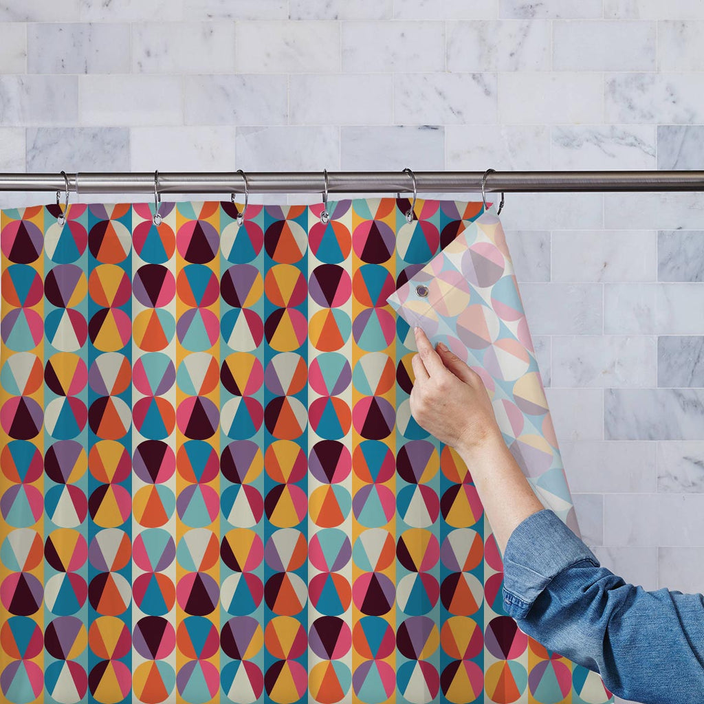 Geometric Ornament Washable Waterproof Shower Curtain-Shower Curtains-CUR_SH-IC 5007471 IC 5007471, Abstract Expressionism, Abstracts, Ancient, Art and Paintings, Black and White, Circle, Decorative, Digital, Digital Art, Fashion, Geometric, Geometric Abstraction, Graphic, Historical, Illustrations, Medieval, Modern Art, Paintings, Parents, Patterns, Retro, Semi Abstract, Signs, Signs and Symbols, Vintage, White, ornament, washable, waterproof, shower, curtain, abstract, art, artistic, backdrop, background,
