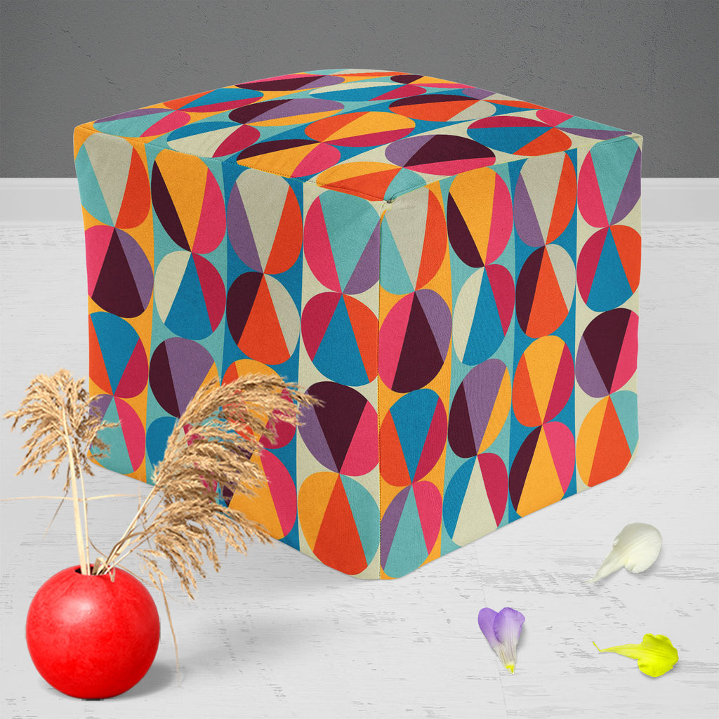 Geometric Ornament D1 Footstool Footrest Puffy Pouffe Ottoman Bean Bag | Canvas Fabric-Footstools-FST_CB_BN-IC 5007471 IC 5007471, Abstract Expressionism, Abstracts, Ancient, Art and Paintings, Black and White, Circle, Decorative, Digital, Digital Art, Fashion, Geometric, Geometric Abstraction, Graphic, Historical, Illustrations, Medieval, Modern Art, Paintings, Parents, Patterns, Retro, Semi Abstract, Signs, Signs and Symbols, Vintage, White, ornament, d1, footstool, footrest, puffy, pouffe, ottoman, bean,