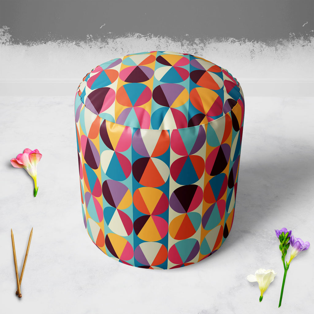 Geometric Ornament D1 Footstool Footrest Puffy Pouffe Ottoman Bean Bag | Canvas Fabric-Footstools-FST_CB_BN-IC 5007471 IC 5007471, Abstract Expressionism, Abstracts, Ancient, Art and Paintings, Black and White, Circle, Decorative, Digital, Digital Art, Fashion, Geometric, Geometric Abstraction, Graphic, Historical, Illustrations, Medieval, Modern Art, Paintings, Parents, Patterns, Retro, Semi Abstract, Signs, Signs and Symbols, Vintage, White, ornament, d1, footstool, footrest, puffy, pouffe, ottoman, bean,