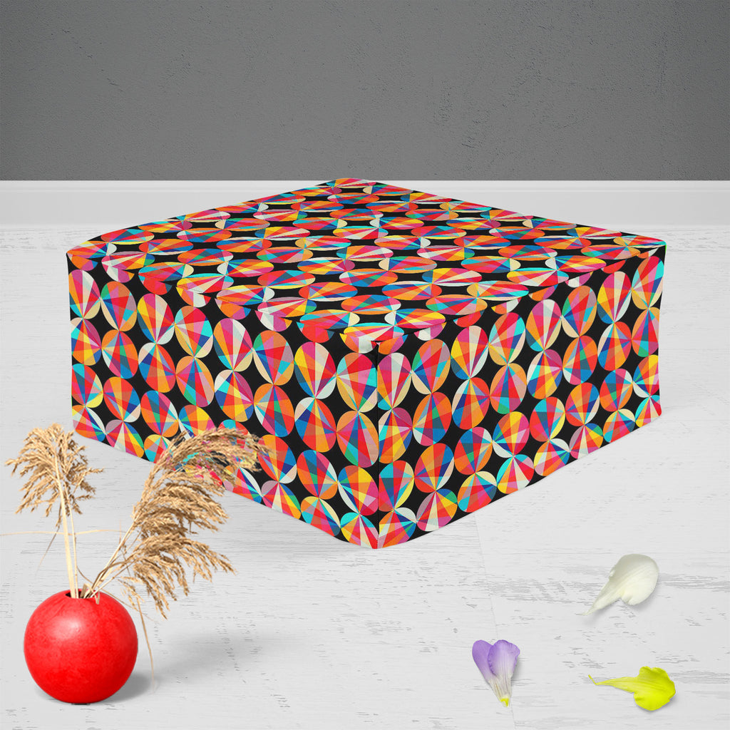 Geometric Ornament D2 Footstool Footrest Puffy Pouffe Ottoman Bean Bag | Canvas Fabric-Footstools-FST_CB_BN-IC 5007472 IC 5007472, Abstract Expressionism, Abstracts, Ancient, Art and Paintings, Black and White, Circle, Decorative, Digital, Digital Art, Fashion, Geometric, Geometric Abstraction, Graphic, Historical, Illustrations, Medieval, Modern Art, Paintings, Parents, Patterns, Retro, Semi Abstract, Signs, Signs and Symbols, Vintage, White, ornament, d2, footstool, footrest, puffy, pouffe, ottoman, bean,