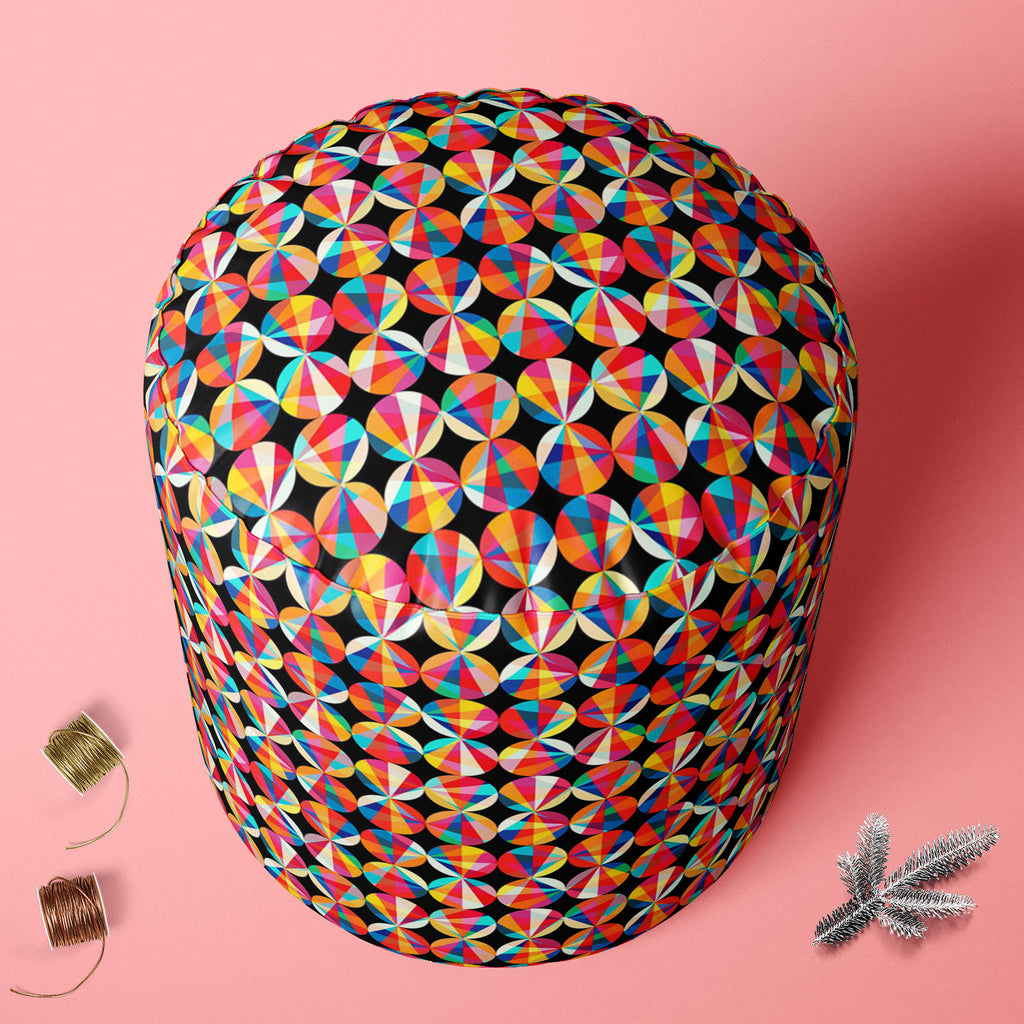 Geometric Ornament D2 Footstool Footrest Puffy Pouffe Ottoman Bean Bag | Canvas Fabric-Footstools-FST_CB_BN-IC 5007472 IC 5007472, Abstract Expressionism, Abstracts, Ancient, Art and Paintings, Black and White, Circle, Decorative, Digital, Digital Art, Fashion, Geometric, Geometric Abstraction, Graphic, Historical, Illustrations, Medieval, Modern Art, Paintings, Parents, Patterns, Retro, Semi Abstract, Signs, Signs and Symbols, Vintage, White, ornament, d2, footstool, footrest, puffy, pouffe, ottoman, bean,