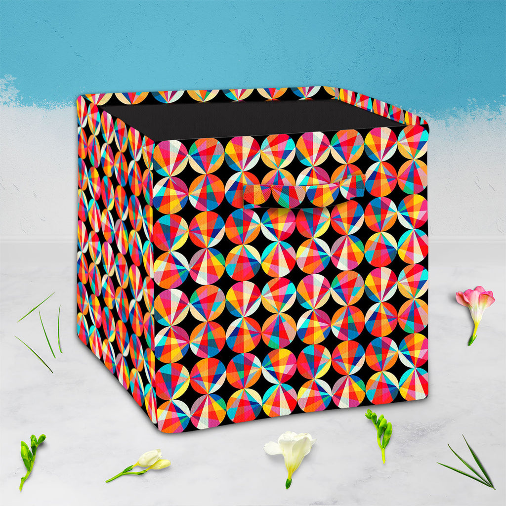Geometric Ornament D2 Foldable Open Storage Bin | Organizer Box, Toy Basket, Shelf Box, Laundry Bag | Canvas Fabric-Storage Bins-STR_BI_CB-IC 5007472 IC 5007472, Abstract Expressionism, Abstracts, Ancient, Art and Paintings, Black and White, Circle, Decorative, Digital, Digital Art, Fashion, Geometric, Geometric Abstraction, Graphic, Historical, Illustrations, Medieval, Modern Art, Paintings, Parents, Patterns, Retro, Semi Abstract, Signs, Signs and Symbols, Vintage, White, ornament, d2, foldable, open, sto