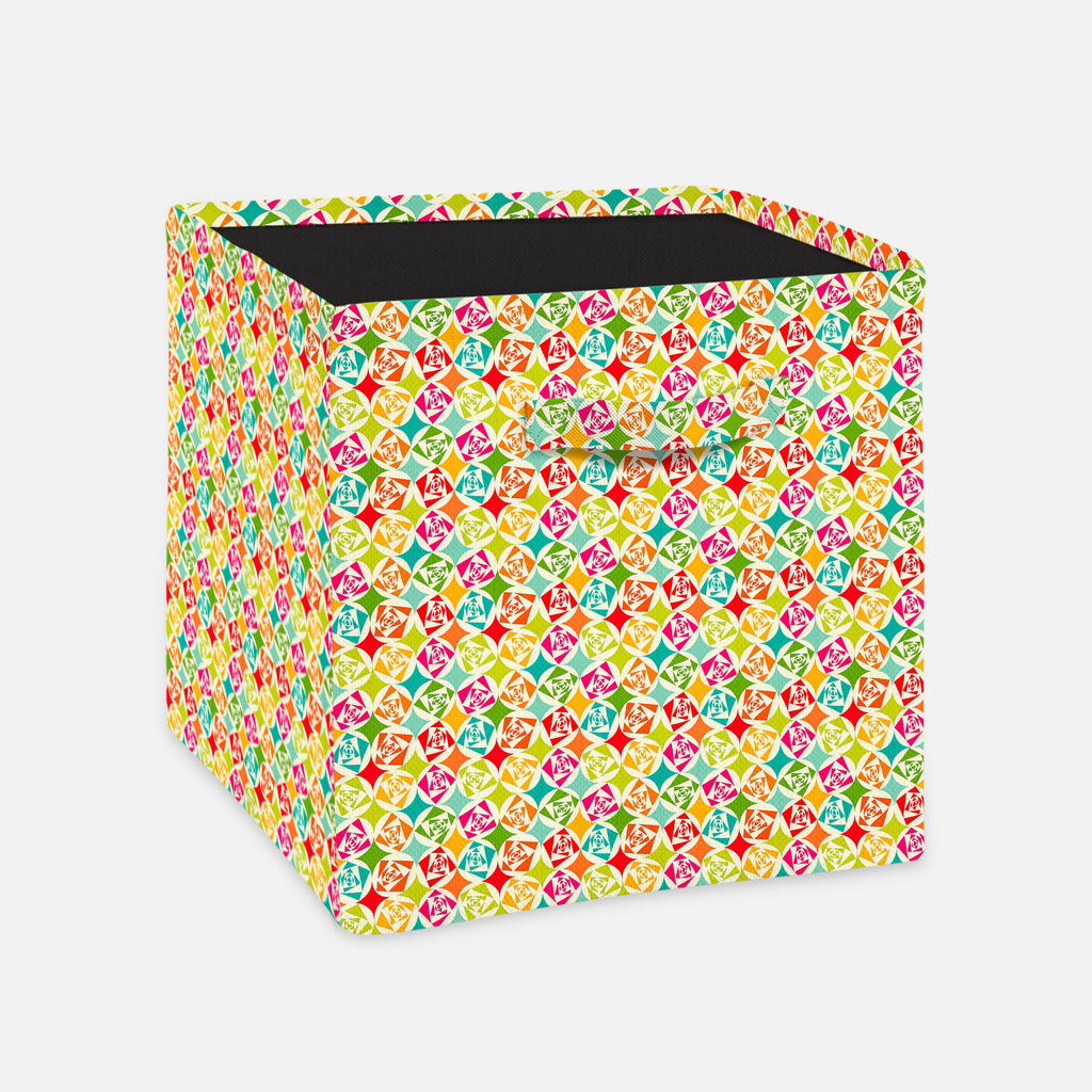 Geometric Ornament Foldable Open Storage Bin | Organizer Box, Toy Basket, Shelf Box, Laundry Bag | Canvas Fabric-Storage Bins-STR_BI_CB-IC 5007473 IC 5007473, Abstract Expressionism, Abstracts, Ancient, Art and Paintings, Black and White, Circle, Decorative, Digital, Digital Art, Fashion, Geometric, Geometric Abstraction, Graphic, Historical, Illustrations, Medieval, Modern Art, Paintings, Parents, Patterns, Retro, Semi Abstract, Signs, Signs and Symbols, Vintage, White, ornament, foldable, open, storage, b