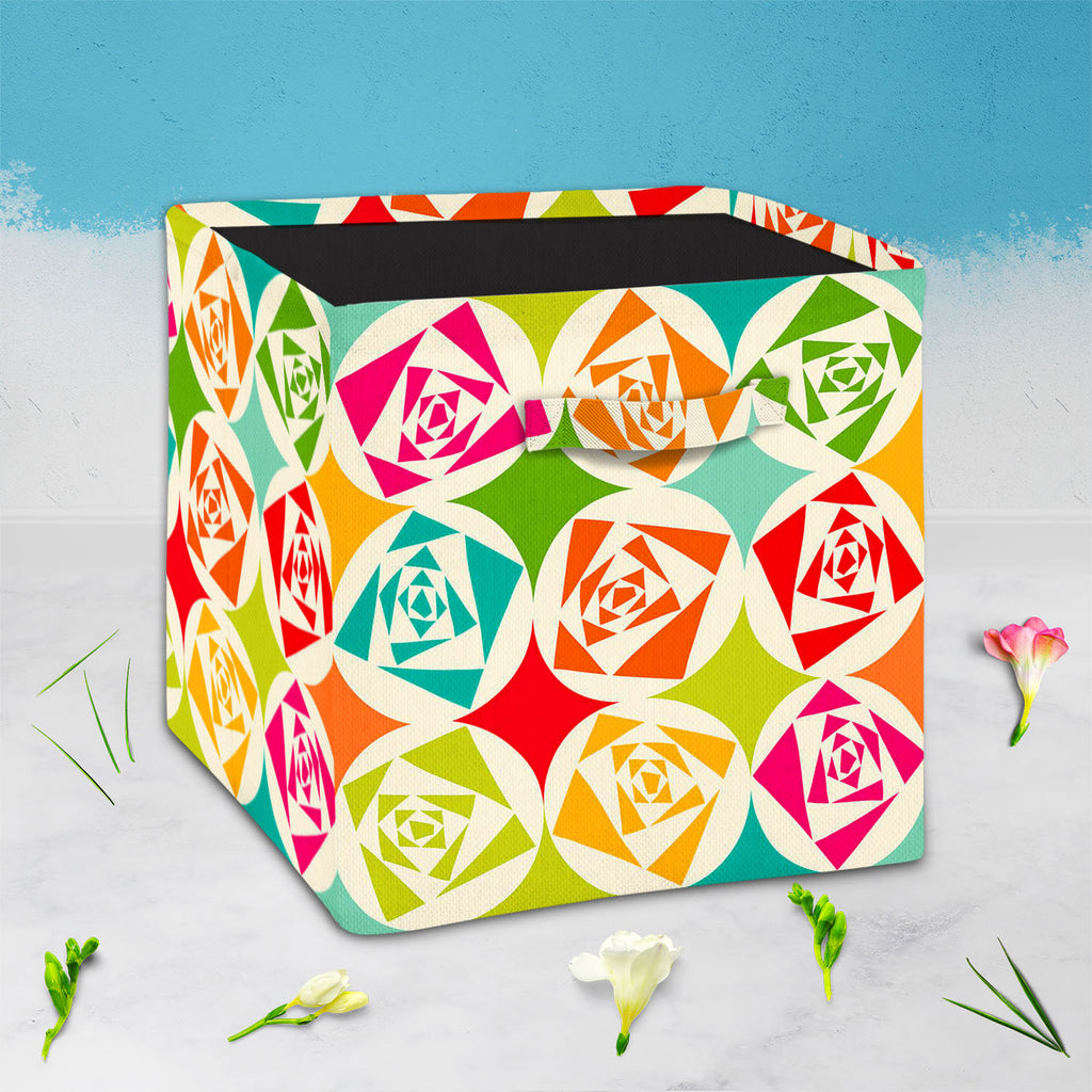 Geometric Ornament D3 Foldable Open Storage Bin | Organizer Box, Toy Basket, Shelf Box, Laundry Bag | Canvas Fabric-Storage Bins-STR_BI_CB-IC 5007473 IC 5007473, Abstract Expressionism, Abstracts, Ancient, Art and Paintings, Black and White, Circle, Decorative, Digital, Digital Art, Fashion, Geometric, Geometric Abstraction, Graphic, Historical, Illustrations, Medieval, Modern Art, Paintings, Parents, Patterns, Retro, Semi Abstract, Signs, Signs and Symbols, Vintage, White, ornament, d3, foldable, open, sto