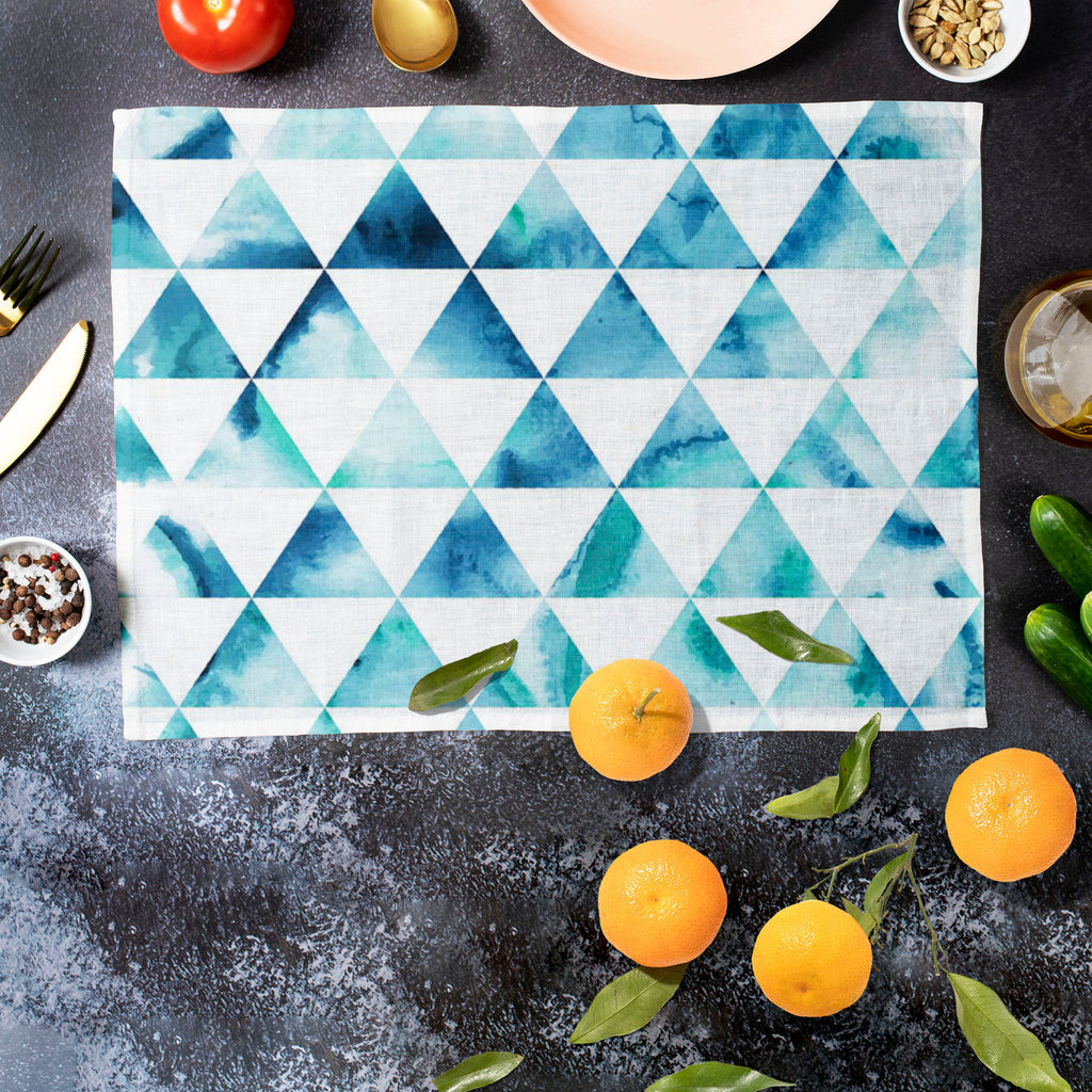 Watercolor Hipster Triangles Table Mat Placemat-Table Place Mats Fabric-MAT_TB-IC 5007474 IC 5007474, Abstract Expressionism, Abstracts, Art and Paintings, Digital, Digital Art, Drawing, Eygptian, Fantasy, Fashion, Geometric, Geometric Abstraction, Graphic, Grid Art, Hipster, Illustrations, Modern Art, Patterns, Retro, Semi Abstract, Signs, Signs and Symbols, Space, Triangles, Watercolour, watercolor, table, mat, placemat, abstract, art, background, card, color, colorful, cosmic, design, drips, endless, fab