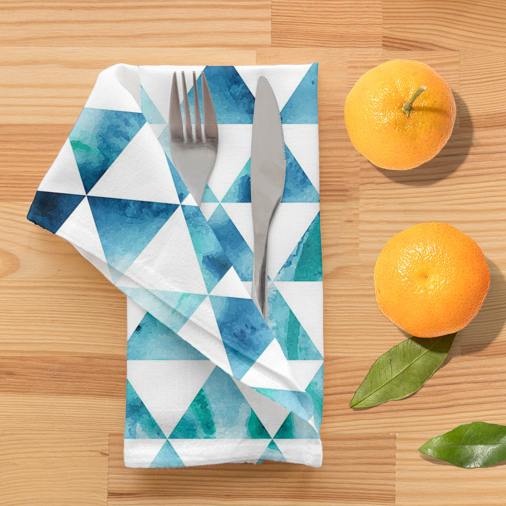 Watercolor Hipster Triangles Table Napkin-Table Napkins-NAP_TB-IC 5007474 IC 5007474, Abstract Expressionism, Abstracts, Art and Paintings, Digital, Digital Art, Drawing, Eygptian, Fantasy, Fashion, Geometric, Geometric Abstraction, Graphic, Grid Art, Hipster, Illustrations, Modern Art, Patterns, Retro, Semi Abstract, Signs, Signs and Symbols, Space, Triangles, Watercolour, watercolor, table, napkin, abstract, art, background, card, color, colorful, cosmic, design, drips, endless, fabric, figure, fun, funky