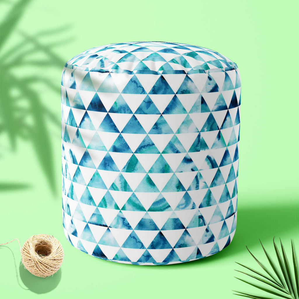 Watercolor Hipster Triangles Footstool Footrest Puffy Pouffe Ottoman Bean Bag | Canvas Fabric-Footstools-FST_CB_BN-IC 5007474 IC 5007474, Abstract Expressionism, Abstracts, Art and Paintings, Digital, Digital Art, Drawing, Eygptian, Fantasy, Fashion, Geometric, Geometric Abstraction, Graphic, Grid Art, Hipster, Illustrations, Modern Art, Patterns, Retro, Semi Abstract, Signs, Signs and Symbols, Space, Triangles, Watercolour, watercolor, footstool, footrest, puffy, pouffe, ottoman, bean, bag, canvas, fabric,