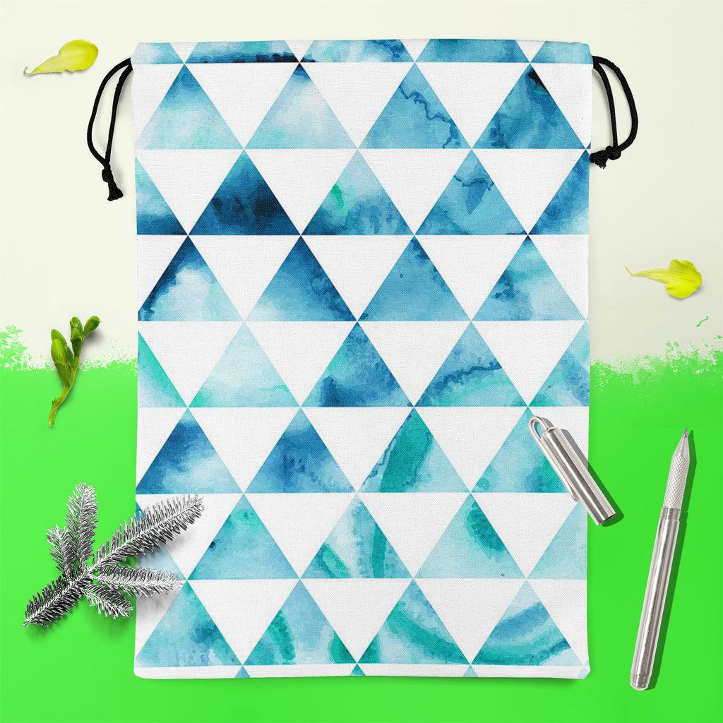 Watercolor Hipster Triangles Reusable Sack Bag | Bag for Gym, Storage, Vegetable & Travel-Drawstring Sack Bags-SCK_FB_DS-IC 5007474 IC 5007474, Abstract Expressionism, Abstracts, Art and Paintings, Digital, Digital Art, Drawing, Eygptian, Fantasy, Fashion, Geometric, Geometric Abstraction, Graphic, Grid Art, Hipster, Illustrations, Modern Art, Patterns, Retro, Semi Abstract, Signs, Signs and Symbols, Space, Triangles, Watercolour, watercolor, reusable, sack, bag, for, gym, storage, vegetable, travel, abstra