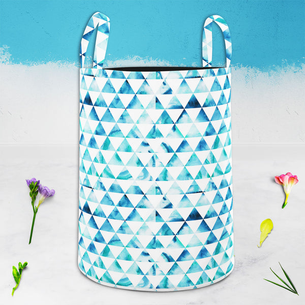 Watercolor Hipster Triangles Foldable Open Storage Bin | Organizer Box, Toy Basket, Shelf Box, Laundry Bag | Canvas Fabric-Storage Bins-STR_BI_CB-IC 5007474 IC 5007474, Abstract Expressionism, Abstracts, Art and Paintings, Digital, Digital Art, Drawing, Eygptian, Fantasy, Fashion, Geometric, Geometric Abstraction, Graphic, Grid Art, Hipster, Illustrations, Modern Art, Patterns, Retro, Semi Abstract, Signs, Signs and Symbols, Space, Triangles, Watercolour, watercolor, foldable, open, storage, bin, organizer,