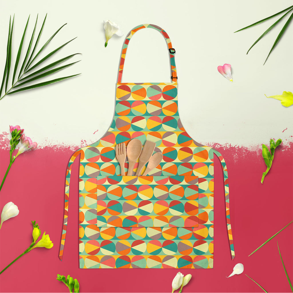 Geometric Ornament D4 Apron | Adjustable, Free Size & Waist Tiebacks-Aprons Neck to Knee-APR_NK_KN-IC 5007475 IC 5007475, Abstract Expressionism, Abstracts, Ancient, Art and Paintings, Black and White, Circle, Decorative, Digital, Digital Art, Fashion, Geometric, Geometric Abstraction, Graphic, Historical, Illustrations, Medieval, Modern Art, Paintings, Parents, Patterns, Retro, Semi Abstract, Signs, Signs and Symbols, Vintage, White, ornament, d4, apron, adjustable, free, size, waist, tiebacks, abstract, a