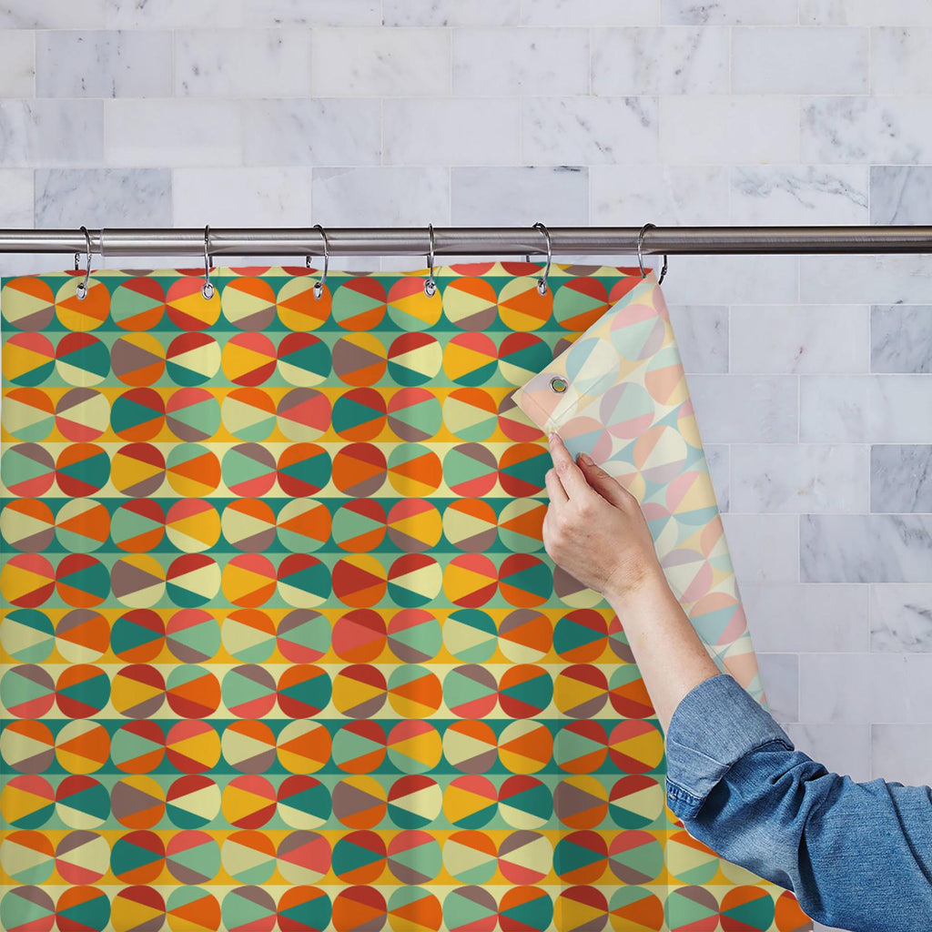 Geometric Ornament D4 Washable Waterproof Shower Curtain-Shower Curtains-CUR_SH-IC 5007475 IC 5007475, Abstract Expressionism, Abstracts, Ancient, Art and Paintings, Black and White, Circle, Decorative, Digital, Digital Art, Fashion, Geometric, Geometric Abstraction, Graphic, Historical, Illustrations, Medieval, Modern Art, Paintings, Parents, Patterns, Retro, Semi Abstract, Signs, Signs and Symbols, Vintage, White, ornament, d4, washable, waterproof, shower, curtain, abstract, art, artistic, backdrop, back