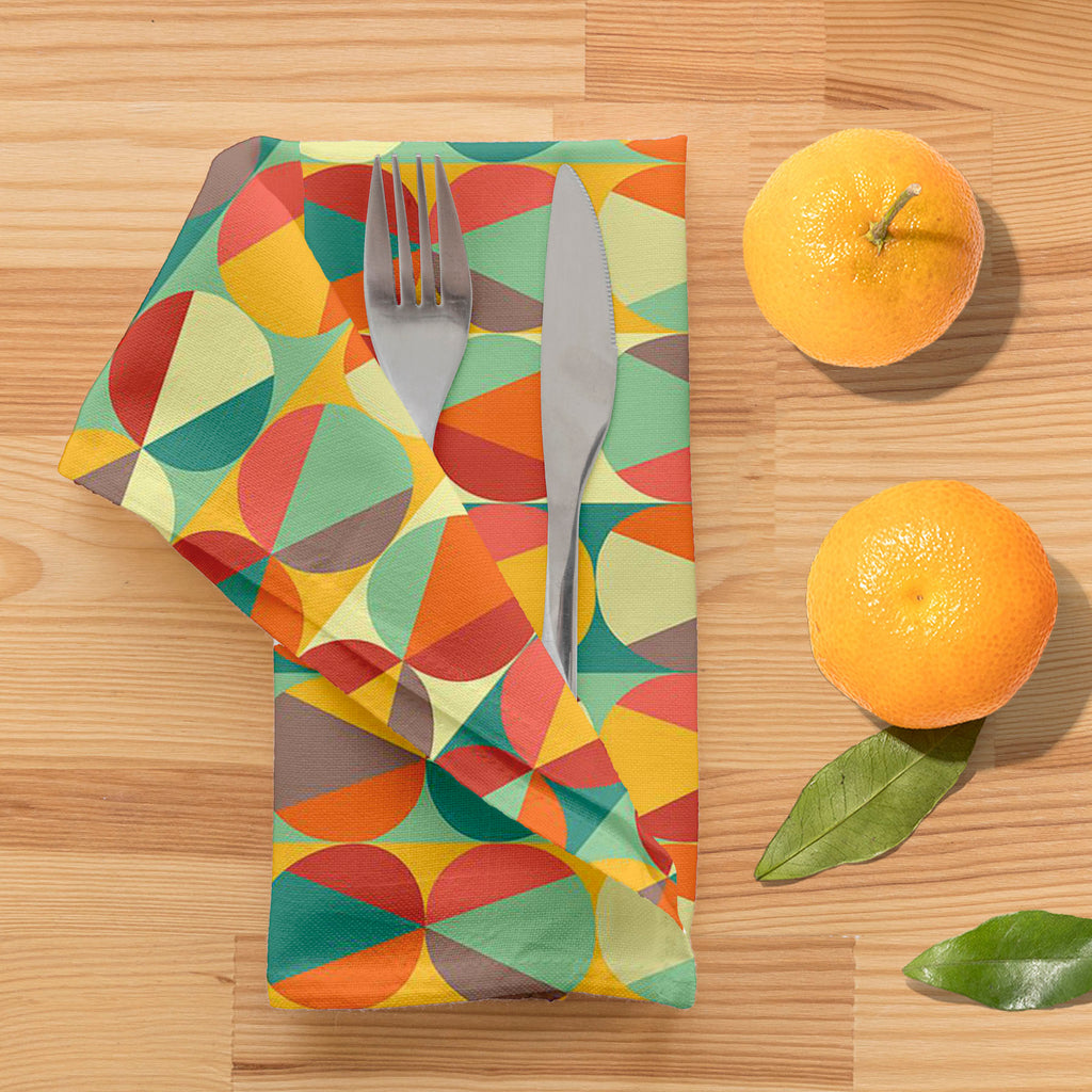 Geometric Ornament D4 Table Napkin-Table Napkins-NAP_TB-IC 5007475 IC 5007475, Abstract Expressionism, Abstracts, Ancient, Art and Paintings, Black and White, Circle, Decorative, Digital, Digital Art, Fashion, Geometric, Geometric Abstraction, Graphic, Historical, Illustrations, Medieval, Modern Art, Paintings, Parents, Patterns, Retro, Semi Abstract, Signs, Signs and Symbols, Vintage, White, ornament, d4, table, napkin, abstract, art, artistic, backdrop, background, color, colorful, cover, creative, decora