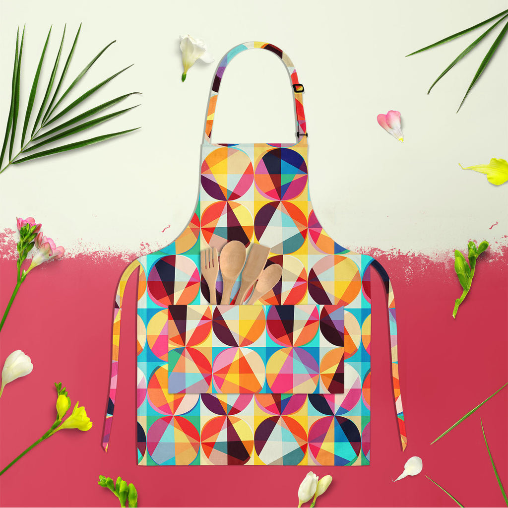 Geometric Ornament D5 Apron | Adjustable, Free Size & Waist Tiebacks-Aprons Neck to Knee-APR_NK_KN-IC 5007476 IC 5007476, Abstract Expressionism, Abstracts, Ancient, Art and Paintings, Black and White, Circle, Decorative, Digital, Digital Art, Fashion, Geometric, Geometric Abstraction, Graphic, Historical, Illustrations, Medieval, Modern Art, Paintings, Parents, Patterns, Retro, Semi Abstract, Signs, Signs and Symbols, Vintage, White, ornament, d5, apron, adjustable, free, size, waist, tiebacks, abstract, a