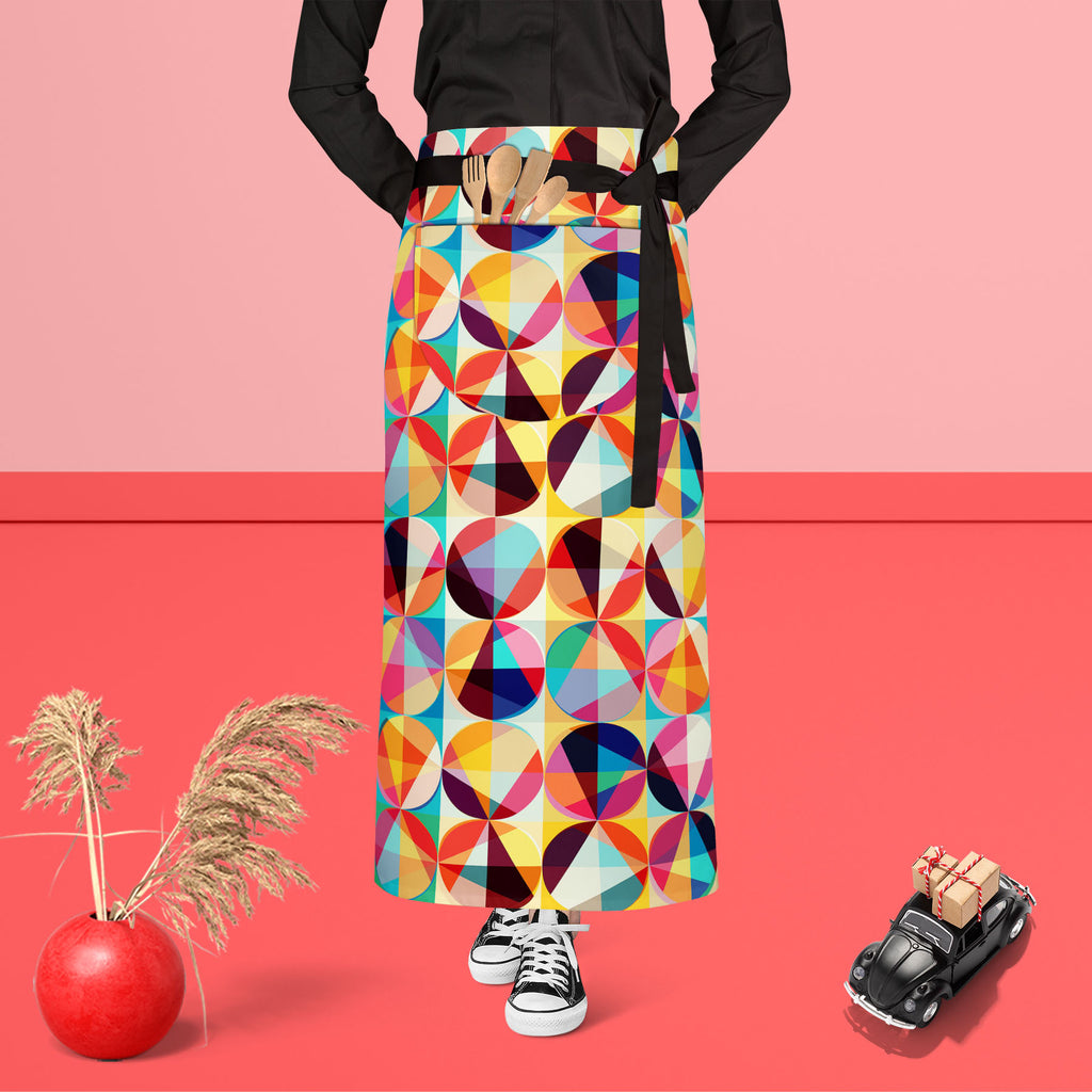 Geometric Ornament D5 Apron | Adjustable, Free Size & Waist Tiebacks-Aprons Waist to Feet-APR_WS_FT-IC 5007476 IC 5007476, Abstract Expressionism, Abstracts, Ancient, Art and Paintings, Black and White, Circle, Decorative, Digital, Digital Art, Fashion, Geometric, Geometric Abstraction, Graphic, Historical, Illustrations, Medieval, Modern Art, Paintings, Parents, Patterns, Retro, Semi Abstract, Signs, Signs and Symbols, Vintage, White, ornament, d5, apron, adjustable, free, size, waist, tiebacks, abstract, 