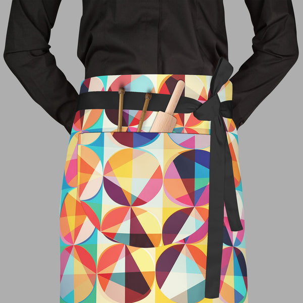 Geometric Ornament D5 Apron | Adjustable, Free Size & Waist Tiebacks-Aprons Waist to Feet-APR_WS_FT-IC 5007476 IC 5007476, Abstract Expressionism, Abstracts, Ancient, Art and Paintings, Black and White, Circle, Decorative, Digital, Digital Art, Fashion, Geometric, Geometric Abstraction, Graphic, Historical, Illustrations, Medieval, Modern Art, Paintings, Parents, Patterns, Retro, Semi Abstract, Signs, Signs and Symbols, Vintage, White, ornament, d5, full-length, waist, to, feet, apron, poly-cotton, fabric, 