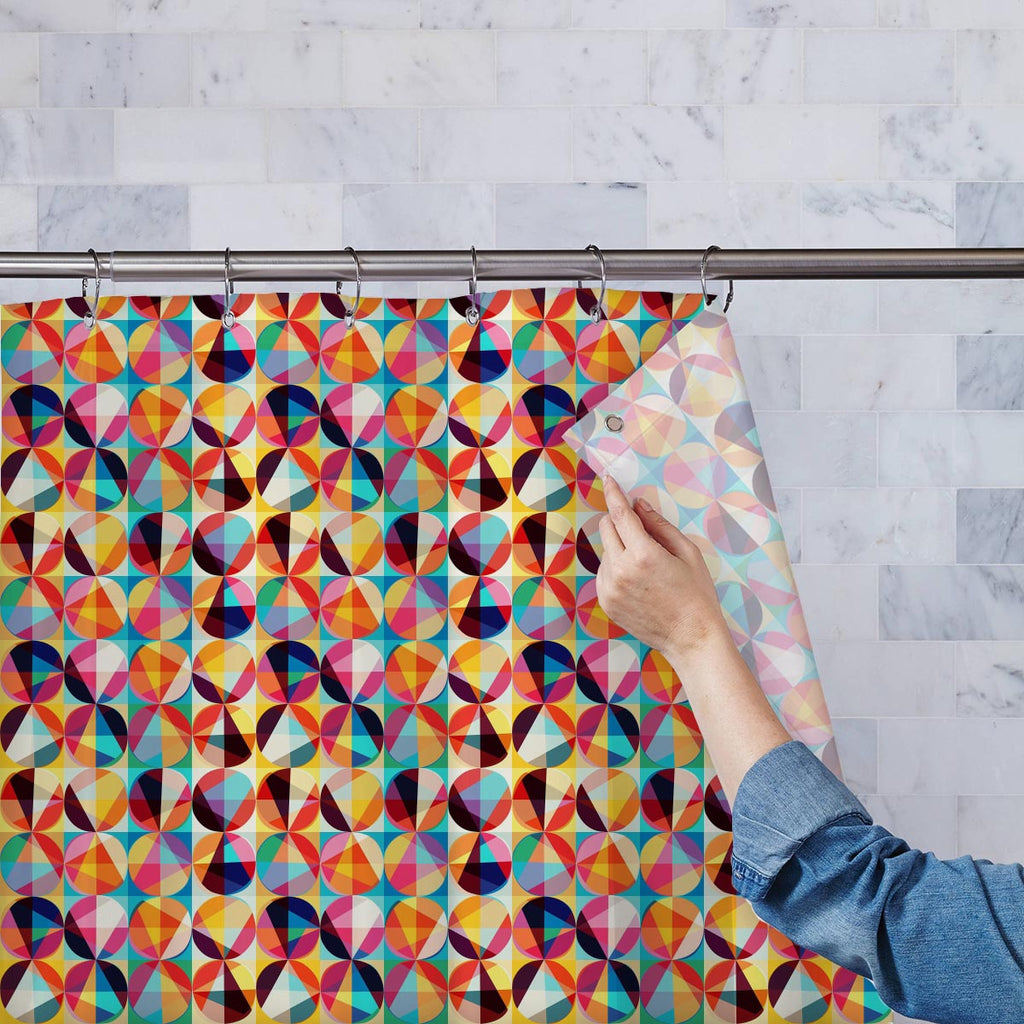 Geometric Ornament Washable Waterproof Shower Curtain-Shower Curtains-CUR_SH-IC 5007476 IC 5007476, Abstract Expressionism, Abstracts, Ancient, Art and Paintings, Black and White, Circle, Decorative, Digital, Digital Art, Fashion, Geometric, Geometric Abstraction, Graphic, Historical, Illustrations, Medieval, Modern Art, Paintings, Parents, Patterns, Retro, Semi Abstract, Signs, Signs and Symbols, Vintage, White, ornament, washable, waterproof, shower, curtain, abstract, art, artistic, backdrop, background,