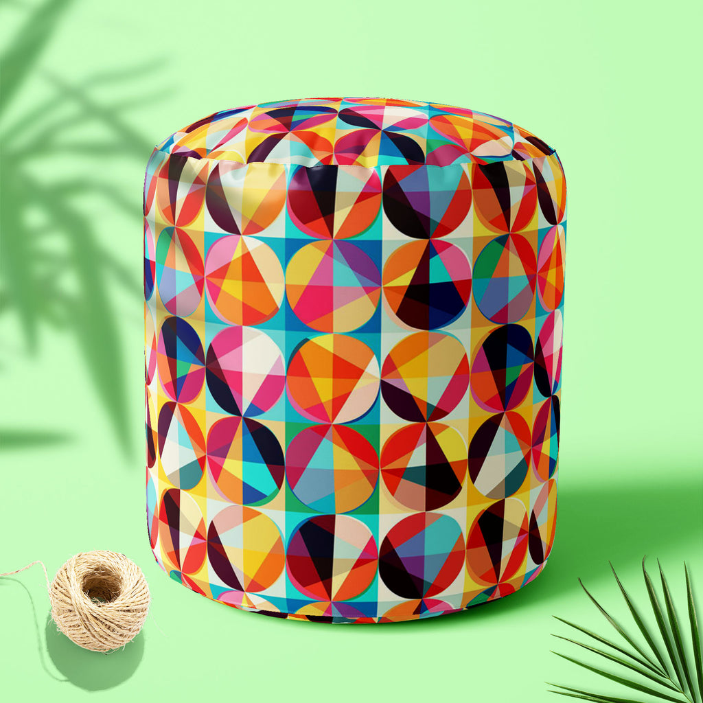 Geometric Ornament D5 Footstool Footrest Puffy Pouffe Ottoman Bean Bag | Canvas Fabric-Footstools-FST_CB_BN-IC 5007476 IC 5007476, Abstract Expressionism, Abstracts, Ancient, Art and Paintings, Black and White, Circle, Decorative, Digital, Digital Art, Fashion, Geometric, Geometric Abstraction, Graphic, Historical, Illustrations, Medieval, Modern Art, Paintings, Parents, Patterns, Retro, Semi Abstract, Signs, Signs and Symbols, Vintage, White, ornament, d5, footstool, footrest, puffy, pouffe, ottoman, bean,