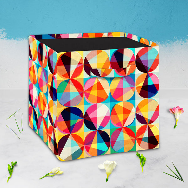 Geometric Ornament D5 Foldable Open Storage Bin | Organizer Box, Toy Basket, Shelf Box, Laundry Bag | Canvas Fabric-Storage Bins-STR_BI_CB-IC 5007476 IC 5007476, Abstract Expressionism, Abstracts, Ancient, Art and Paintings, Black and White, Circle, Decorative, Digital, Digital Art, Fashion, Geometric, Geometric Abstraction, Graphic, Historical, Illustrations, Medieval, Modern Art, Paintings, Parents, Patterns, Retro, Semi Abstract, Signs, Signs and Symbols, Vintage, White, ornament, d5, foldable, open, sto