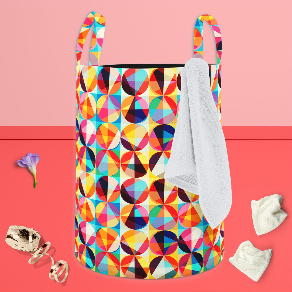 Geometric Ornament D5 Foldable Open Storage Bin | Organizer Box, Toy Basket, Shelf Box, Laundry Bag | Canvas Fabric-Storage Bins-STR_BI_CB-IC 5007476 IC 5007476, Abstract Expressionism, Abstracts, Ancient, Art and Paintings, Black and White, Circle, Decorative, Digital, Digital Art, Fashion, Geometric, Geometric Abstraction, Graphic, Historical, Illustrations, Medieval, Modern Art, Paintings, Parents, Patterns, Retro, Semi Abstract, Signs, Signs and Symbols, Vintage, White, ornament, d5, foldable, open, sto
