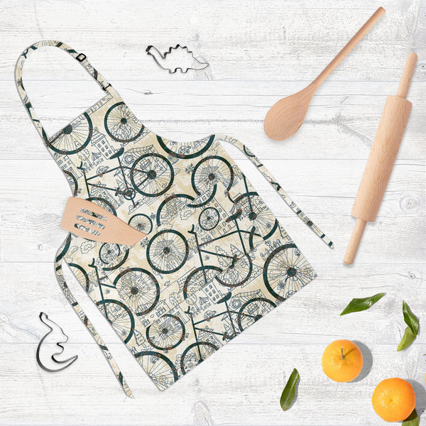 Bicycles D1 Apron | Adjustable, Free Size & Waist Tiebacks-Aprons Neck to Knee-APR_NK_KN-IC 5007478 IC 5007478, Abstract Expressionism, Abstracts, Ancient, Animated Cartoons, Art and Paintings, Automobiles, Bikes, Botanical, Caricature, Cars, Cartoons, Decorative, Digital, Digital Art, Drawing, Fashion, Floral, Flowers, Graphic, Historical, Illustrations, Medieval, Nature, Patterns, Retro, Semi Abstract, Signs, Signs and Symbols, Sketches, Sports, Transportation, Travel, Vehicles, Vintage, bicycles, d1, ful