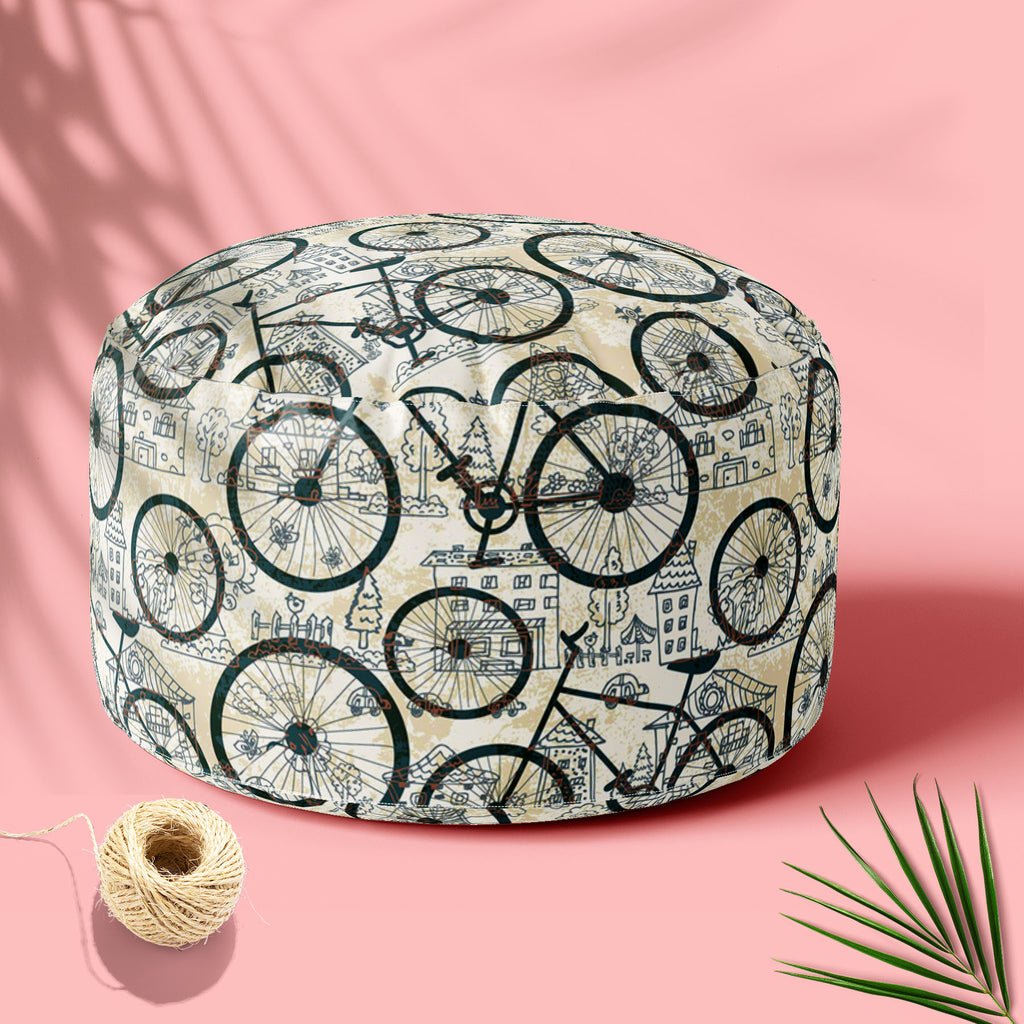 Bicycles D1 Footstool Footrest Puffy Pouffe Ottoman Bean Bag | Canvas Fabric-Footstools-FST_CB_BN-IC 5007478 IC 5007478, Abstract Expressionism, Abstracts, Ancient, Animated Cartoons, Art and Paintings, Automobiles, Bikes, Botanical, Caricature, Cars, Cartoons, Decorative, Digital, Digital Art, Drawing, Fashion, Floral, Flowers, Graphic, Historical, Illustrations, Medieval, Nature, Patterns, Retro, Semi Abstract, Signs, Signs and Symbols, Sketches, Sports, Transportation, Travel, Vehicles, Vintage, bicycles