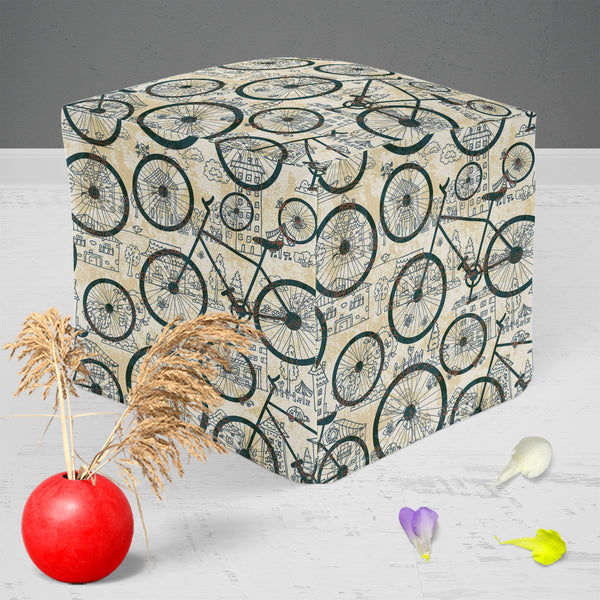Bicycles D1 Footstool Footrest Puffy Pouffe Ottoman Bean Bag | Canvas Fabric-Footstools-FST_CB_BN-IC 5007478 IC 5007478, Abstract Expressionism, Abstracts, Ancient, Animated Cartoons, Art and Paintings, Automobiles, Bikes, Botanical, Caricature, Cars, Cartoons, Decorative, Digital, Digital Art, Drawing, Fashion, Floral, Flowers, Graphic, Historical, Illustrations, Medieval, Nature, Patterns, Retro, Semi Abstract, Signs, Signs and Symbols, Sketches, Sports, Transportation, Travel, Vehicles, Vintage, bicycles