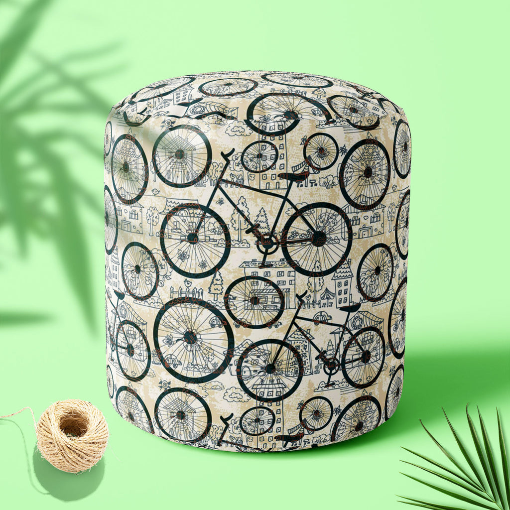 Bicycles D1 Footstool Footrest Puffy Pouffe Ottoman Bean Bag | Canvas Fabric-Footstools-FST_CB_BN-IC 5007478 IC 5007478, Abstract Expressionism, Abstracts, Ancient, Animated Cartoons, Art and Paintings, Automobiles, Bikes, Botanical, Caricature, Cars, Cartoons, Decorative, Digital, Digital Art, Drawing, Fashion, Floral, Flowers, Graphic, Historical, Illustrations, Medieval, Nature, Patterns, Retro, Semi Abstract, Signs, Signs and Symbols, Sketches, Sports, Transportation, Travel, Vehicles, Vintage, bicycles