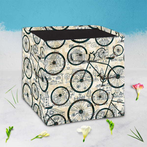 Bicycles D1 Foldable Open Storage Bin | Organizer Box, Toy Basket, Shelf Box, Laundry Bag | Canvas Fabric-Storage Bins-STR_BI_CB-IC 5007478 IC 5007478, Abstract Expressionism, Abstracts, Ancient, Animated Cartoons, Art and Paintings, Automobiles, Bikes, Botanical, Caricature, Cars, Cartoons, Decorative, Digital, Digital Art, Drawing, Fashion, Floral, Flowers, Graphic, Historical, Illustrations, Medieval, Nature, Patterns, Retro, Semi Abstract, Signs, Signs and Symbols, Sketches, Sports, Transportation, Trav