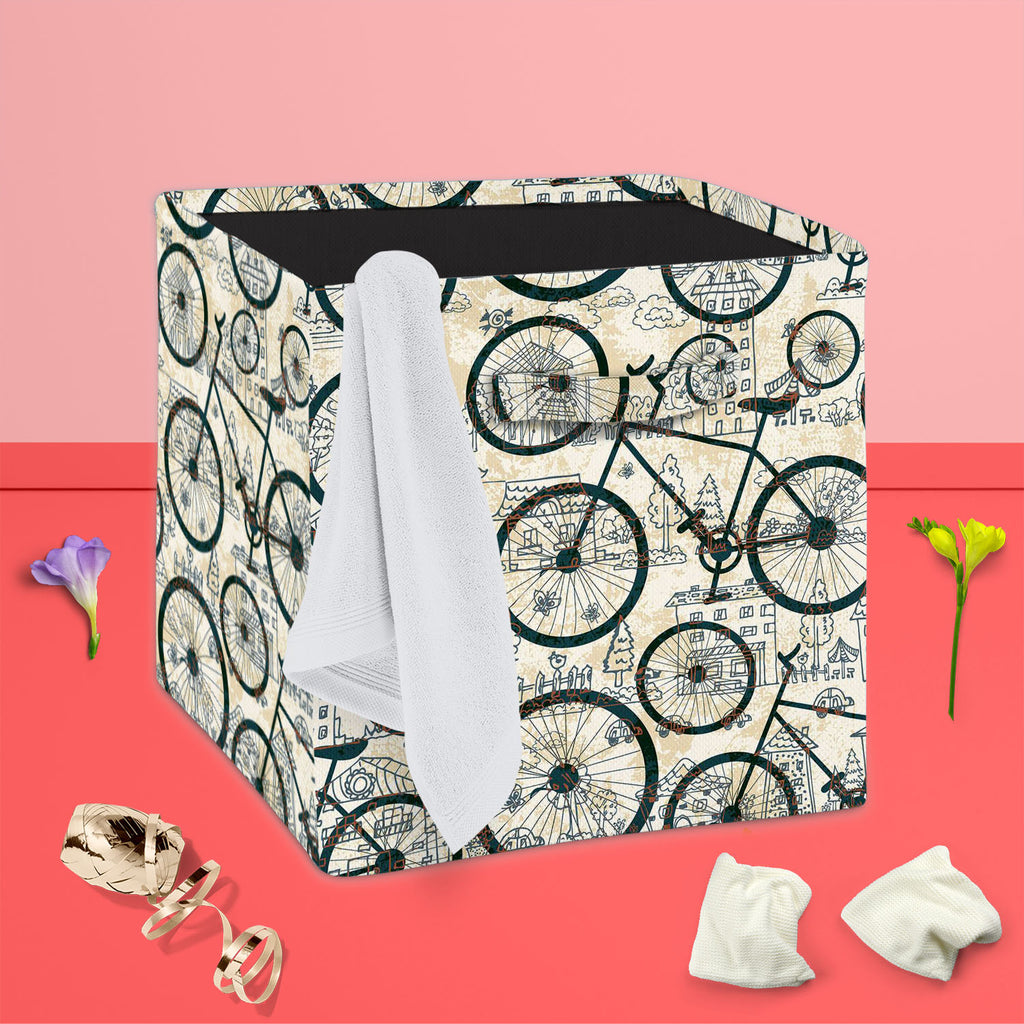 Bicycles D1 Foldable Open Storage Bin | Organizer Box, Toy Basket, Shelf Box, Laundry Bag | Canvas Fabric-Storage Bins-STR_BI_CB-IC 5007478 IC 5007478, Abstract Expressionism, Abstracts, Ancient, Animated Cartoons, Art and Paintings, Automobiles, Bikes, Botanical, Caricature, Cars, Cartoons, Decorative, Digital, Digital Art, Drawing, Fashion, Floral, Flowers, Graphic, Historical, Illustrations, Medieval, Nature, Patterns, Retro, Semi Abstract, Signs, Signs and Symbols, Sketches, Sports, Transportation, Trav