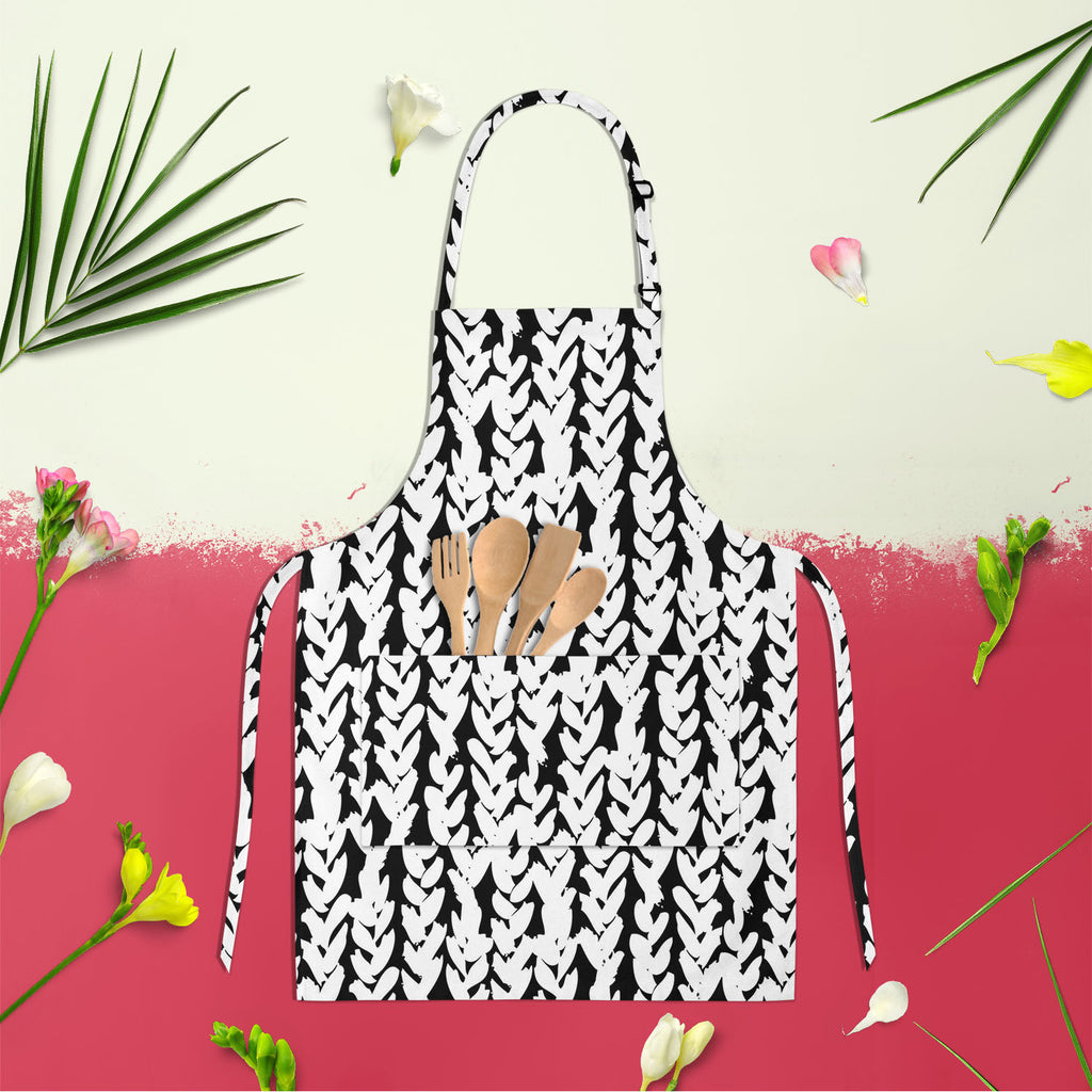 Artistic Braids Apron | Adjustable, Free Size & Waist Tiebacks-Aprons Neck to Knee-APR_NK_KN-IC 5007479 IC 5007479, Abstract Expressionism, Abstracts, African, Ancient, Art and Paintings, Aztec, Black, Black and White, Bohemian, Brush Stroke, Chevron, Culture, Digital, Digital Art, Drawing, Ethnic, Fashion, Graphic, Hand Drawn, Herringbone, Historical, Illustrations, Medieval, Patterns, Retro, Semi Abstract, Signs, Signs and Symbols, Stripes, Traditional, Tribal, Vintage, Watercolour, White, World Culture, 