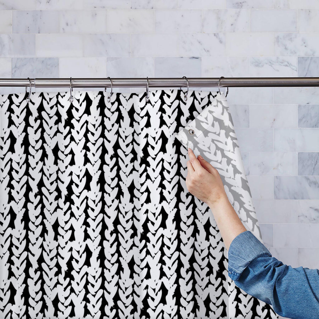 Artistic Braids Washable Waterproof Shower Curtain-Shower Curtains-CUR_SH-IC 5007479 IC 5007479, Abstract Expressionism, Abstracts, African, Ancient, Art and Paintings, Aztec, Black, Black and White, Bohemian, Brush Stroke, Chevron, Culture, Digital, Digital Art, Drawing, Ethnic, Fashion, Graphic, Hand Drawn, Herringbone, Historical, Illustrations, Medieval, Patterns, Retro, Semi Abstract, Signs, Signs and Symbols, Stripes, Traditional, Tribal, Vintage, Watercolour, White, World Culture, artistic, braids, w