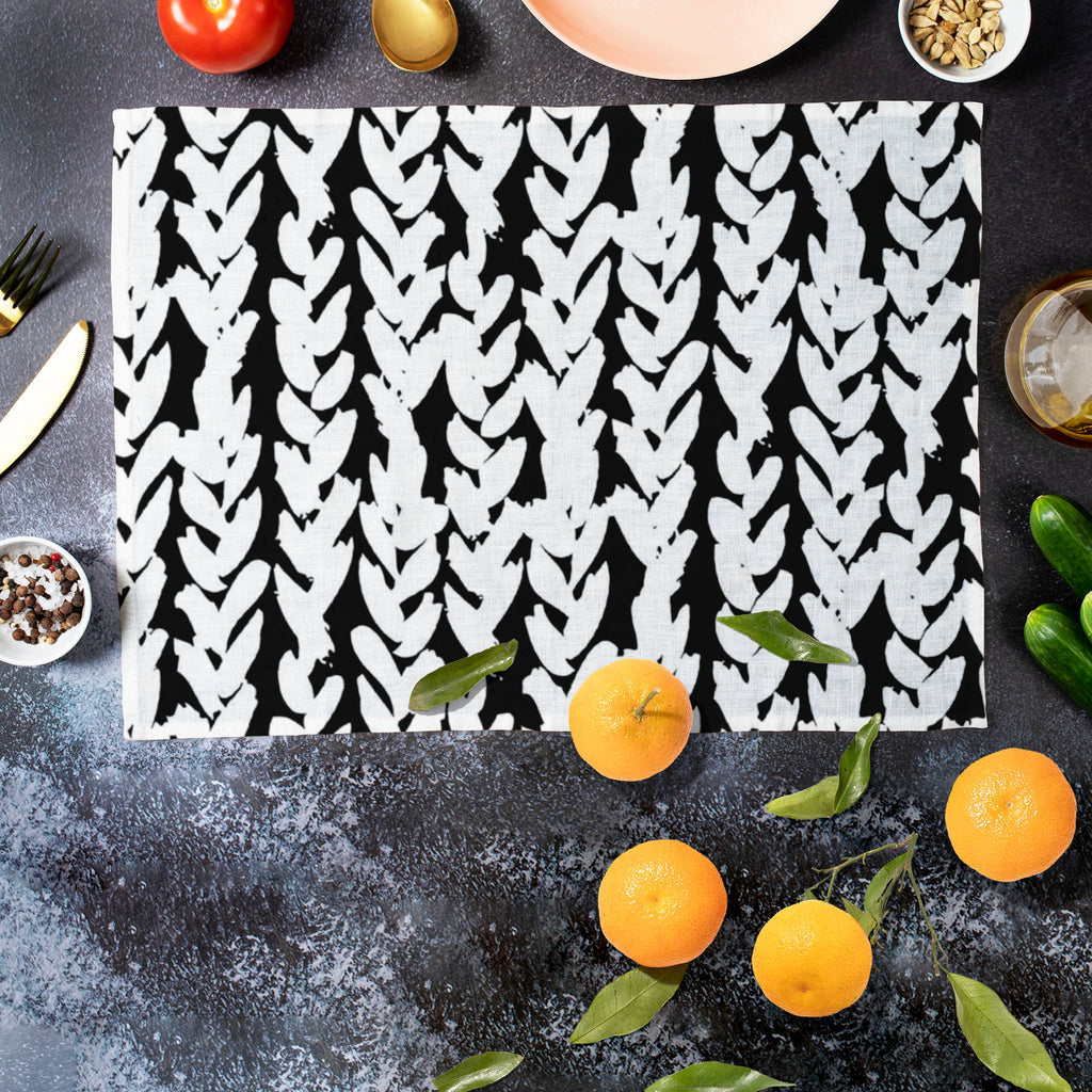 Artistic Braids Table Mat Placemat-Table Place Mats Fabric-MAT_TB-IC 5007479 IC 5007479, Abstract Expressionism, Abstracts, African, Ancient, Art and Paintings, Aztec, Black, Black and White, Bohemian, Brush Stroke, Chevron, Culture, Digital, Digital Art, Drawing, Ethnic, Fashion, Graphic, Hand Drawn, Herringbone, Historical, Illustrations, Medieval, Patterns, Retro, Semi Abstract, Signs, Signs and Symbols, Stripes, Traditional, Tribal, Vintage, Watercolour, White, World Culture, artistic, braids, table, ma