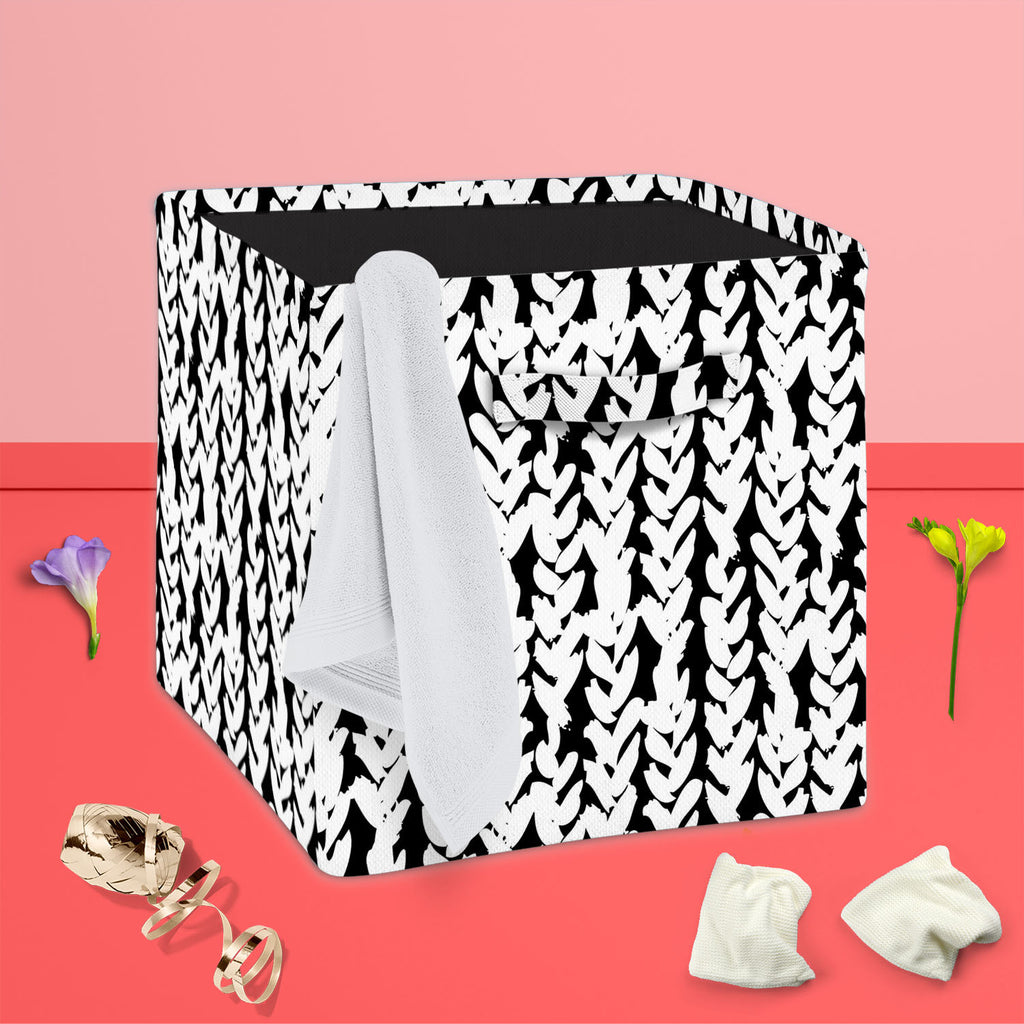 Artistic Braids Foldable Open Storage Bin | Organizer Box, Toy Basket, Shelf Box, Laundry Bag | Canvas Fabric-Storage Bins-STR_BI_CB-IC 5007479 IC 5007479, Abstract Expressionism, Abstracts, African, Ancient, Art and Paintings, Aztec, Black, Black and White, Bohemian, Brush Stroke, Chevron, Culture, Digital, Digital Art, Drawing, Ethnic, Fashion, Graphic, Hand Drawn, Herringbone, Historical, Illustrations, Medieval, Patterns, Retro, Semi Abstract, Signs, Signs and Symbols, Stripes, Traditional, Tribal, Vint