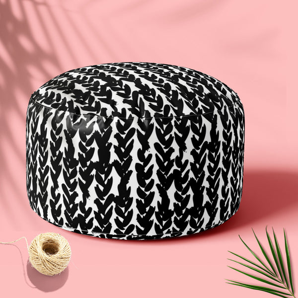 Painted Braids Footstool Footrest Puffy Pouffe Ottoman Bean Bag | Canvas Fabric-Footstools-FST_CB_BN-IC 5007480 IC 5007480, Abstract Expressionism, Abstracts, African, Ancient, Art and Paintings, Aztec, Black, Black and White, Bohemian, Brush Stroke, Chevron, Culture, Digital, Digital Art, Drawing, Ethnic, Fashion, Graphic, Hand Drawn, Herringbone, Historical, Illustrations, Medieval, Patterns, Retro, Semi Abstract, Signs, Signs and Symbols, Stripes, Traditional, Tribal, Vintage, Watercolour, White, World C