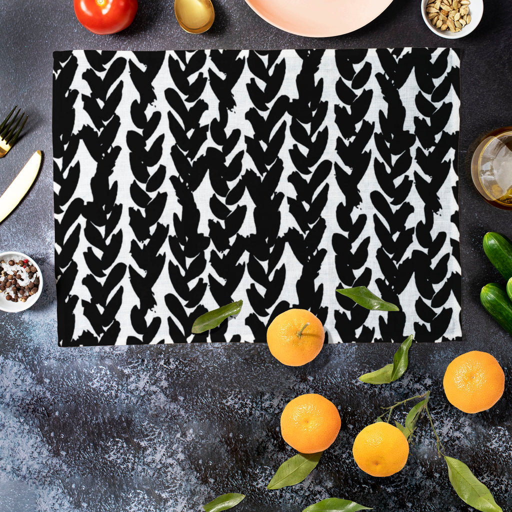 Painted Braids Table Mat Placemat-Table Place Mats Fabric-MAT_TB-IC 5007480 IC 5007480, Abstract Expressionism, Abstracts, African, Ancient, Art and Paintings, Aztec, Black, Black and White, Bohemian, Brush Stroke, Chevron, Culture, Digital, Digital Art, Drawing, Ethnic, Fashion, Graphic, Hand Drawn, Herringbone, Historical, Illustrations, Medieval, Patterns, Retro, Semi Abstract, Signs, Signs and Symbols, Stripes, Traditional, Tribal, Vintage, Watercolour, White, World Culture, painted, braids, table, mat,