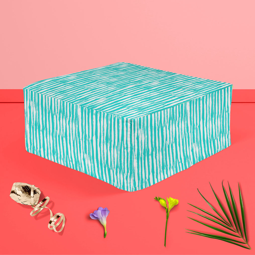 Striped Lines Footstool Footrest Puffy Pouffe Ottoman Bean Bag | Canvas Fabric-Footstools-FST_CB_BN-IC 5007481 IC 5007481, Abstract Expressionism, Abstracts, Ancient, Black and White, Bohemian, Brush Stroke, Culture, Digital, Digital Art, Drawing, Ethnic, Fashion, Geometric, Geometric Abstraction, Graffiti, Graphic, Hand Drawn, Historical, Illustrations, Medieval, Modern Art, Patterns, Retro, Semi Abstract, Signs, Signs and Symbols, Splatter, Stripes, Traditional, Tribal, Tropical, Vintage, Watercolour, Whi