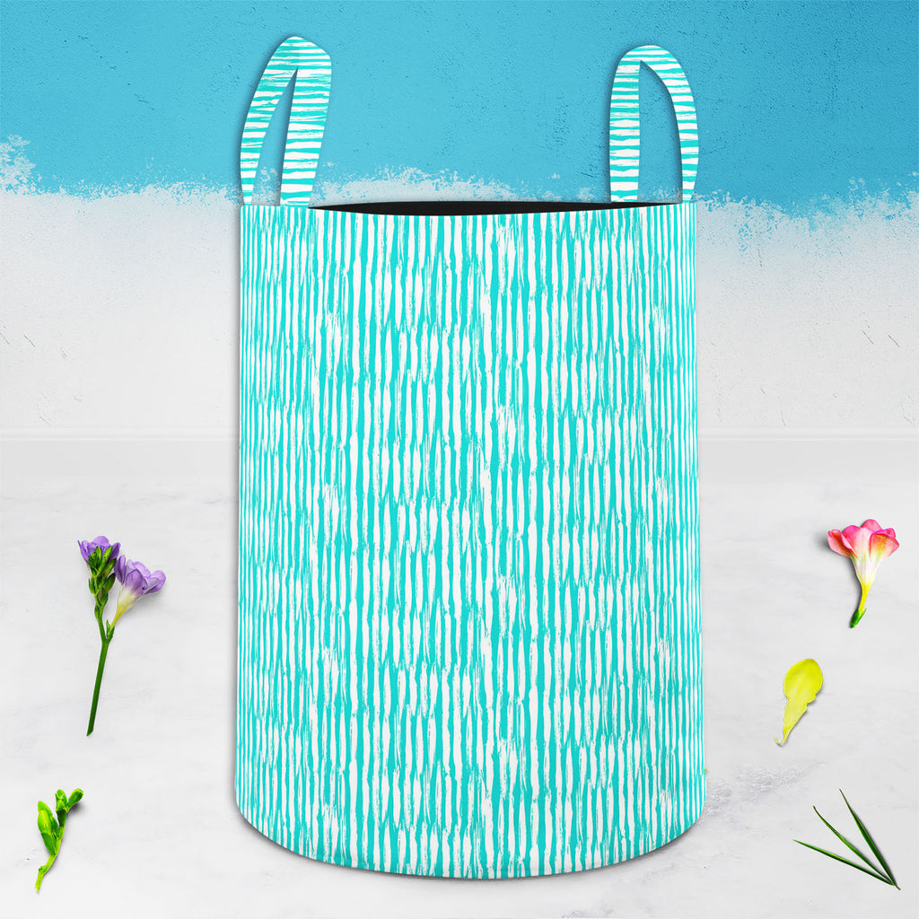 Striped Lines Foldable Open Storage Bin | Organizer Box, Toy Basket, Shelf Box, Laundry Bag | Canvas Fabric-Storage Bins-STR_BI_CB-IC 5007481 IC 5007481, Abstract Expressionism, Abstracts, Ancient, Black and White, Bohemian, Brush Stroke, Culture, Digital, Digital Art, Drawing, Ethnic, Fashion, Geometric, Geometric Abstraction, Graffiti, Graphic, Hand Drawn, Historical, Illustrations, Medieval, Modern Art, Patterns, Retro, Semi Abstract, Signs, Signs and Symbols, Splatter, Stripes, Traditional, Tribal, Trop
