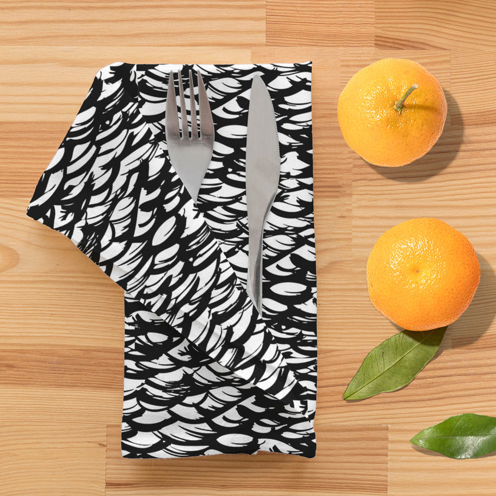 Ditsy Strokes Table Napkin-Table Napkins-NAP_TB-IC 5007482 IC 5007482, African, Ancient, Animals, Birds, Black, Black and White, Bohemian, Brush Stroke, Digital, Digital Art, Graphic, Hand Drawn, Hipster, Historical, Medieval, Modern Art, Patterns, Retro, Signs, Signs and Symbols, Stripes, Vintage, ditsy, strokes, table, napkin, animal, background, boho, bold, brush, stroke, chic, cross, hatch, design, fish, scales, fishing, grey, grunge, hand, drawn, painted, linear, lines, lizard, skin, loop, loose, moder