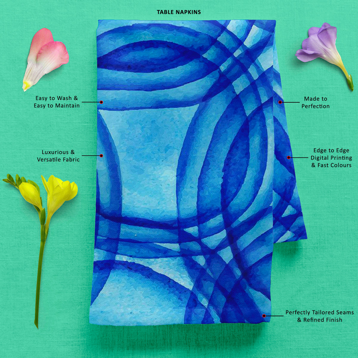 Water Ripples On Table Backdrop Water Ripples Table Napkin – ArtzFolio.com