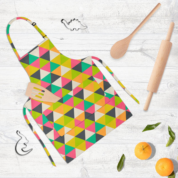 Retro Geometric Apron | Adjustable, Free Size & Waist Tiebacks-Aprons Neck to Knee-APR_NK_KN-IC 5007485 IC 5007485, Ancient, Culture, Digital, Digital Art, Drawing, Ethnic, Fantasy, Fashion, Geometric, Geometric Abstraction, Graphic, Grid Art, Hipster, Historical, Illustrations, Medieval, Modern Art, Patterns, Retro, Signs, Signs and Symbols, Traditional, Triangles, Tribal, Vintage, World Culture, full-length, neck, to, knee, apron, poly-cotton, fabric, adjustable, buckle, waist, tiebacks, wallpaper, artist