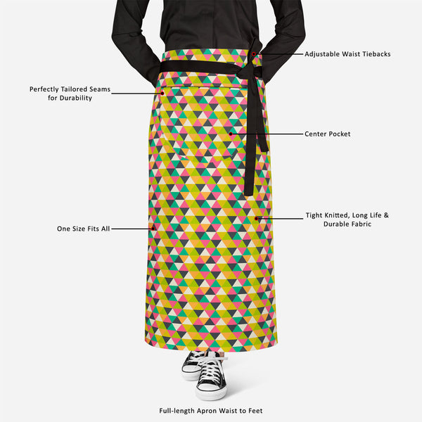 Retro Geometric Apron | Adjustable, Free Size & Waist Tiebacks-Aprons Waist to Knee-APR_WS_FT-IC 5007485 IC 5007485, Ancient, Culture, Digital, Digital Art, Drawing, Ethnic, Fantasy, Fashion, Geometric, Geometric Abstraction, Graphic, Grid Art, Hipster, Historical, Illustrations, Medieval, Modern Art, Patterns, Retro, Signs, Signs and Symbols, Traditional, Triangles, Tribal, Vintage, World Culture, full-length, apron, poly-cotton, fabric, adjustable, waist, tiebacks, wallpaper, artistic, artwork, backdrop, 