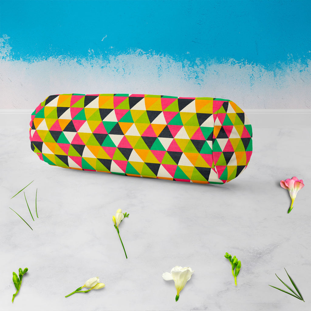Retro Geometric Bolster Cover Booster Cases | Concealed Zipper Opening-Bolster Covers-BOL_CV_ZP-IC 5007485 IC 5007485, Ancient, Culture, Digital, Digital Art, Drawing, Ethnic, Fantasy, Fashion, Geometric, Geometric Abstraction, Graphic, Grid Art, Hipster, Historical, Illustrations, Medieval, Modern Art, Patterns, Retro, Signs, Signs and Symbols, Traditional, Triangles, Tribal, Vintage, World Culture, bolster, cover, booster, cases, concealed, zipper, opening, wallpaper, artistic, artwork, backdrop, backgrou