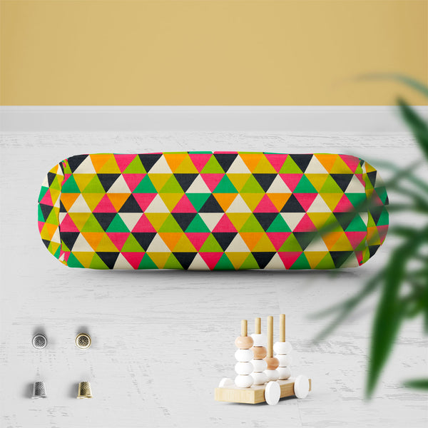 Retro Geometric Bolster Cover Booster Cases | Concealed Zipper Opening-Bolster Covers-BOL_CV_ZP-IC 5007485 IC 5007485, Ancient, Culture, Digital, Digital Art, Drawing, Ethnic, Fantasy, Fashion, Geometric, Geometric Abstraction, Graphic, Grid Art, Hipster, Historical, Illustrations, Medieval, Modern Art, Patterns, Retro, Signs, Signs and Symbols, Traditional, Triangles, Tribal, Vintage, World Culture, bolster, cover, booster, cases, zipper, opening, poly, cotton, fabric, wallpaper, artistic, artwork, backdro