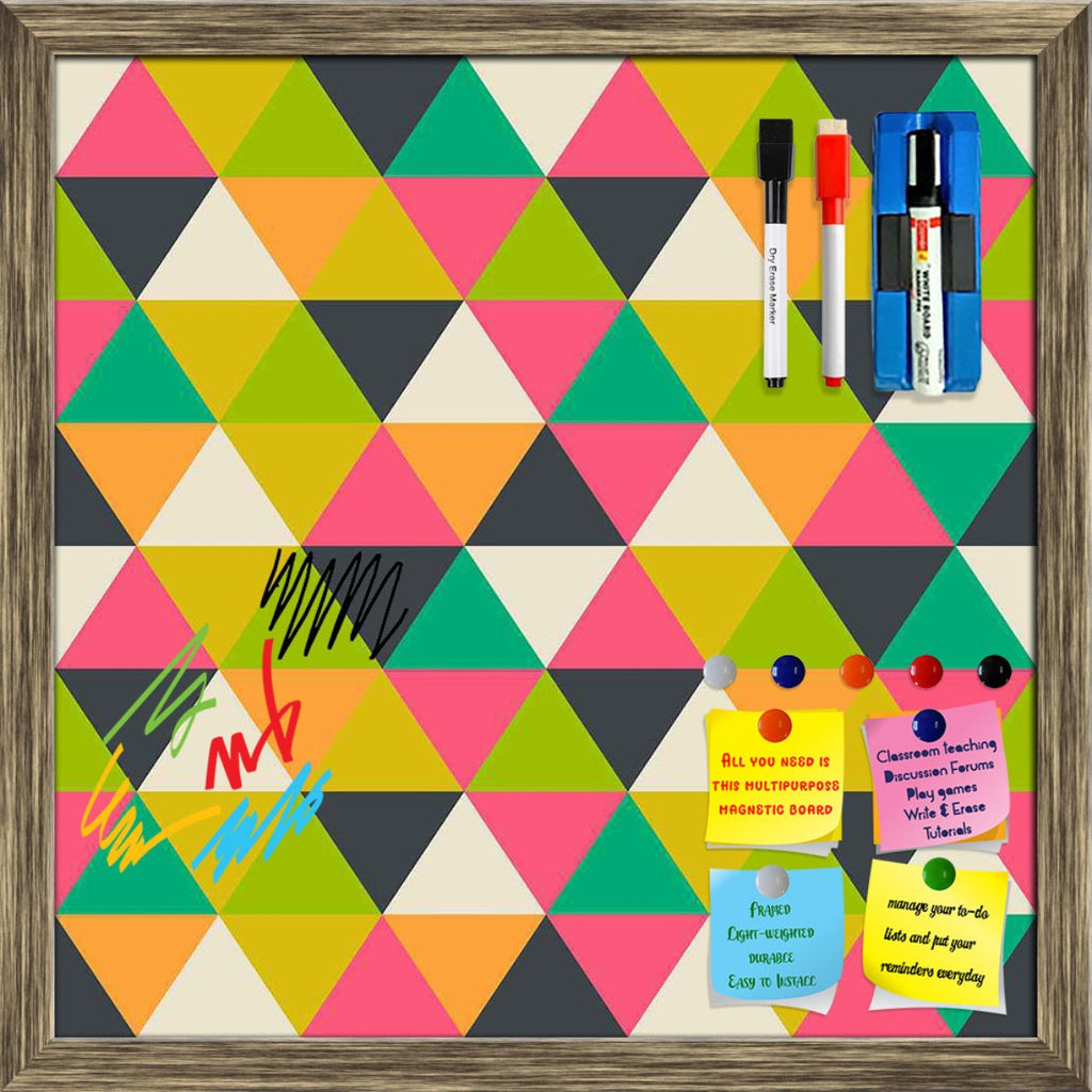 Retro Geometric Framed Magnetic Dry Erase Board | Combo with Magnet Buttons & Markers-Magnetic Boards Framed-MGB_FR-IC 5007485 IC 5007485, Ancient, Culture, Digital, Digital Art, Drawing, Ethnic, Fantasy, Fashion, Geometric, Geometric Abstraction, Graphic, Grid Art, Hipster, Historical, Illustrations, Medieval, Modern Art, Patterns, Retro, Signs, Signs and Symbols, Traditional, Triangles, Tribal, Vintage, World Culture, framed, magnetic, dry, erase, board, printed, whiteboard, with, 4, magnets, 2, markers, 