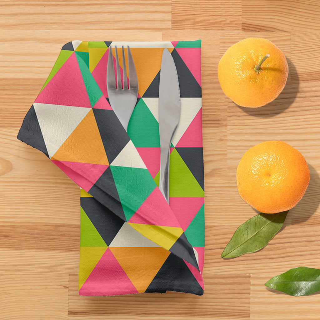 Retro Geometric Table Napkin-Table Napkins-NAP_TB-IC 5007485 IC 5007485, Ancient, Culture, Digital, Digital Art, Drawing, Ethnic, Fantasy, Fashion, Geometric, Geometric Abstraction, Graphic, Grid Art, Hipster, Historical, Illustrations, Medieval, Modern Art, Patterns, Retro, Signs, Signs and Symbols, Traditional, Triangles, Tribal, Vintage, World Culture, table, napkin, wallpaper, artistic, artwork, backdrop, background, banner, card, cell, cloth, color, colorful, colors, connection, cover, decor, decoratio