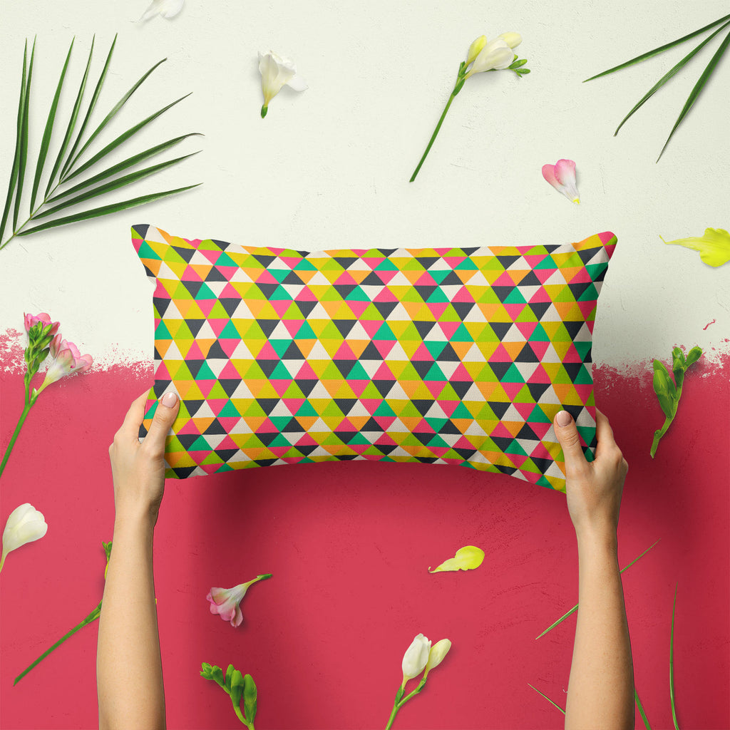 Retro Geometric Pillow Cover Case-Pillow Cases-PIL_CV-IC 5007485 IC 5007485, Ancient, Culture, Digital, Digital Art, Drawing, Ethnic, Fantasy, Fashion, Geometric, Geometric Abstraction, Graphic, Grid Art, Hipster, Historical, Illustrations, Medieval, Modern Art, Patterns, Retro, Signs, Signs and Symbols, Traditional, Triangles, Tribal, Vintage, World Culture, pillow, cover, case, wallpaper, artistic, artwork, backdrop, background, banner, card, cell, cloth, color, colorful, colors, connection, decor, decora
