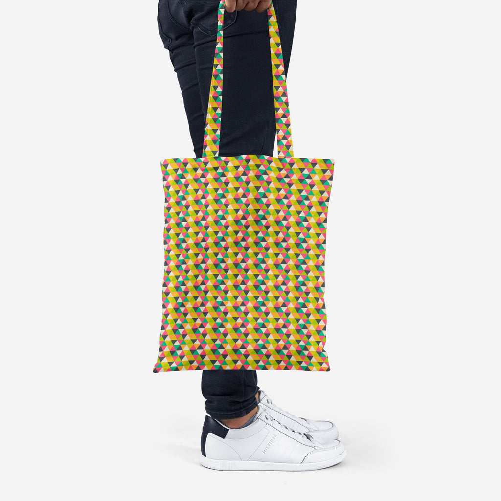 ArtzFolio Retro Geometric Tote Bag Shoulder Purse | Multipurpose-Tote Bags Basic-AZ5007485TOT_RF-IC 5007485 IC 5007485, Ancient, Culture, Digital, Digital Art, Drawing, Ethnic, Fantasy, Fashion, Geometric, Geometric Abstraction, Graphic, Grid Art, Hipster, Historical, Illustrations, Medieval, Modern Art, Patterns, Retro, Signs, Signs and Symbols, Traditional, Triangles, Tribal, Vintage, World Culture, tote, bag, shoulder, purse, multipurpose, wallpaper, artistic, artwork, backdrop, background, banner, card,